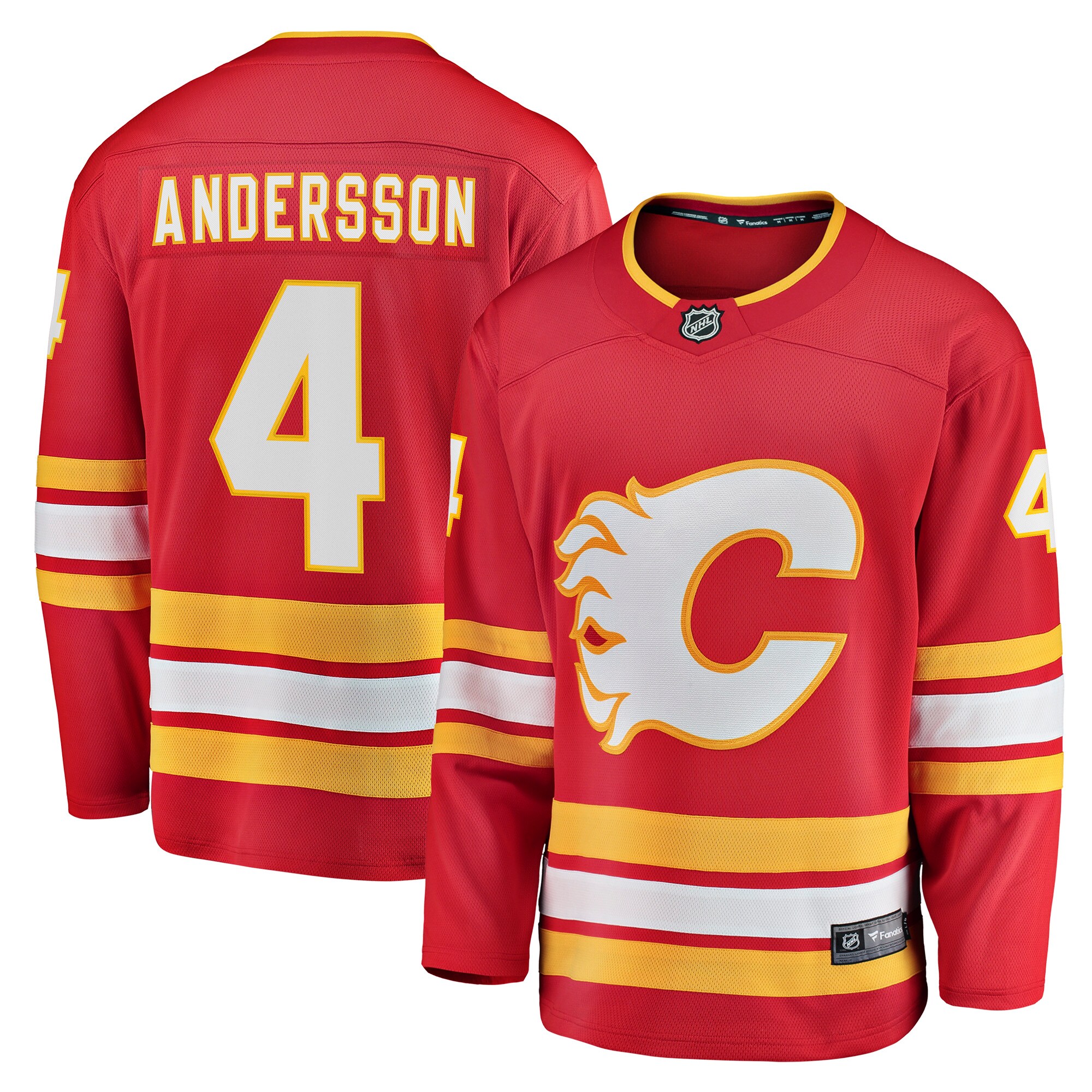 Rasmus Andersson Calgary Flames Fanatics Home Team Breakaway  Jersey – Red