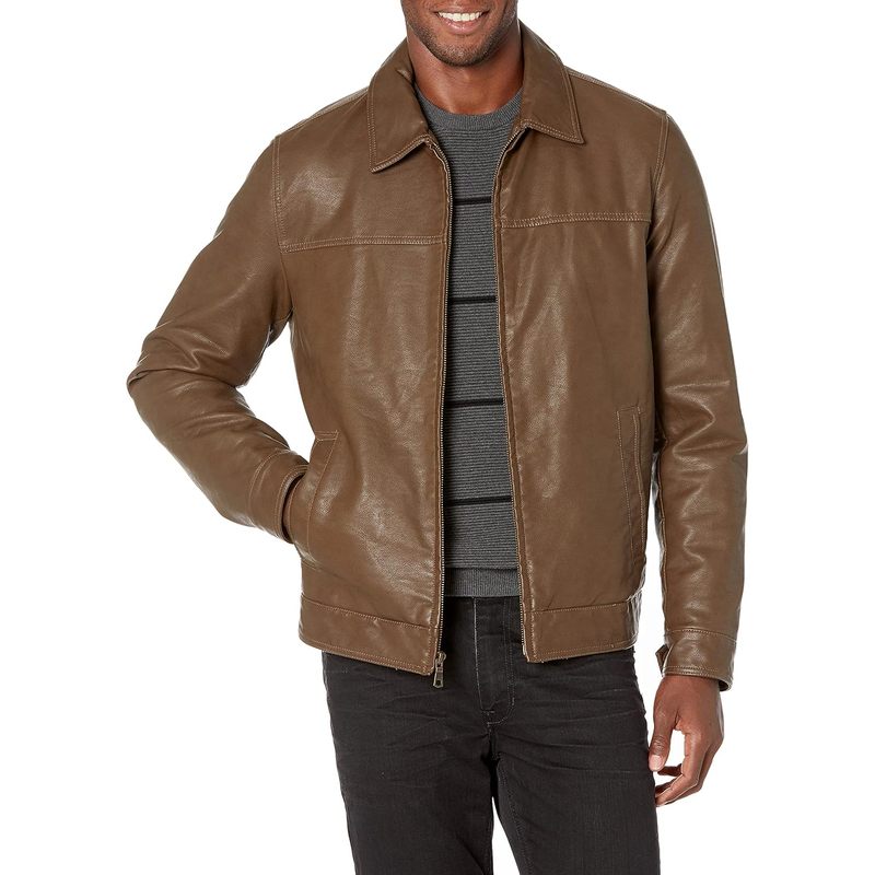 Hilfiger Men's Classic Faux Leather Jacket