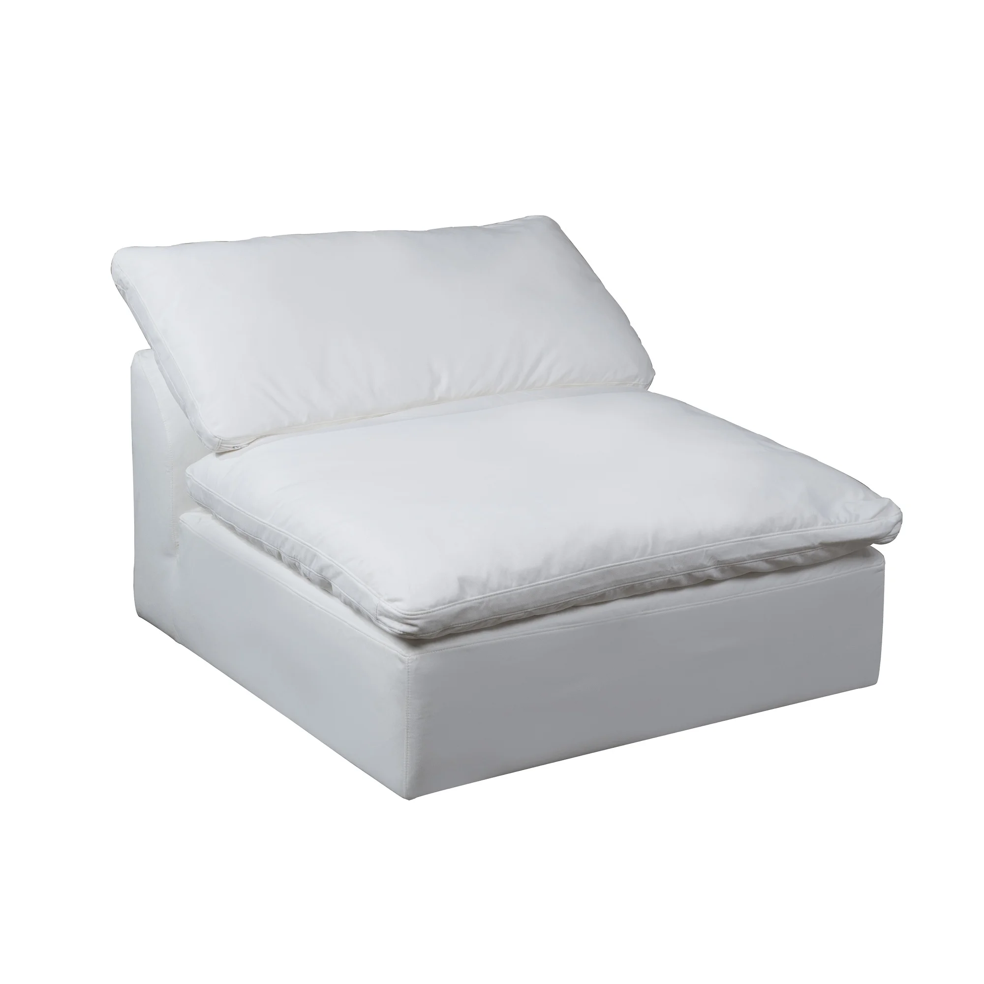The Hamptons Collection 3-Pieces White Fabric Slipcovers for Sofa Sectional Modular Chair Square