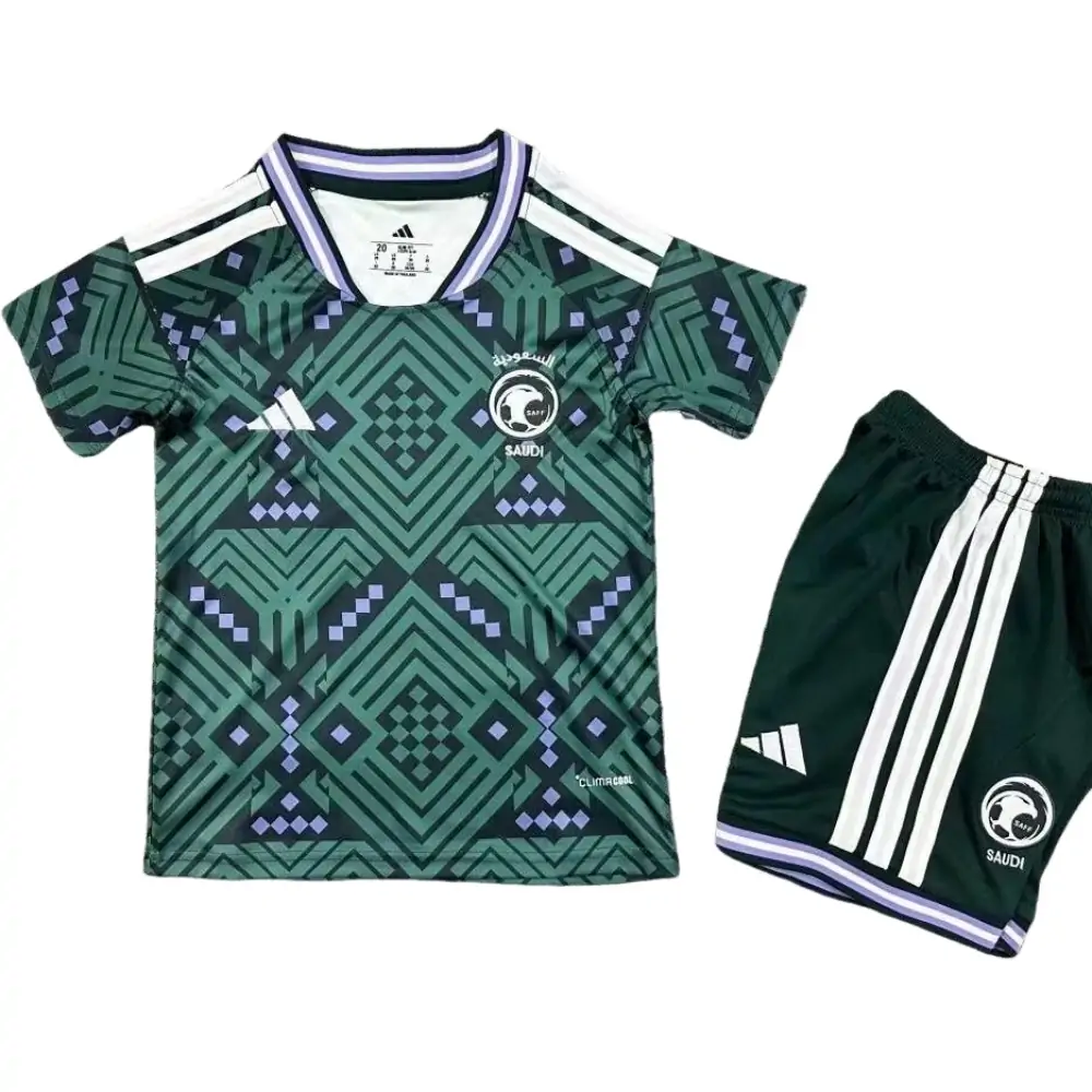 2026 World Cup Saudi Arabia Home Kit - Short Sleeve Children's suit Fans Edition