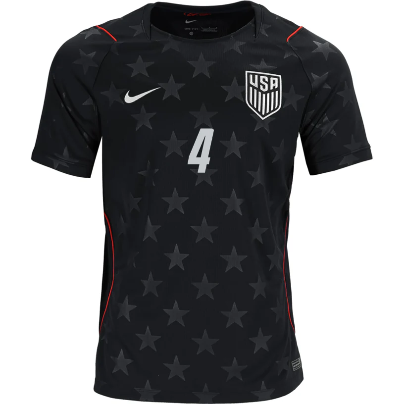 Nike Mens Adams United States Away Stadium Jersey 2026 (Dark Obsidian/Pure Platinum)