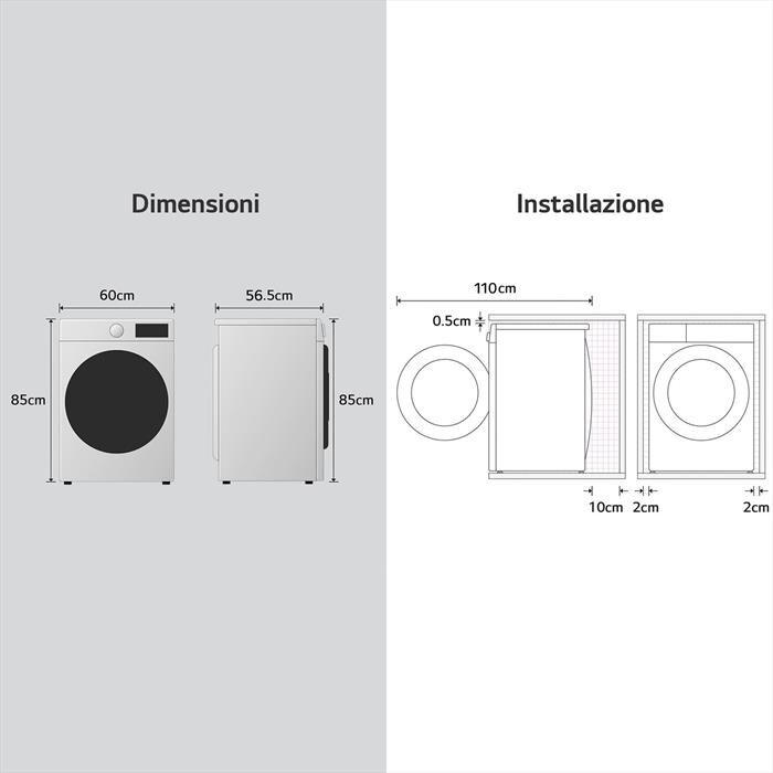 LG - Lavatrice AI DD F4X7009TWB 9 Kg Classe A-Ivory White