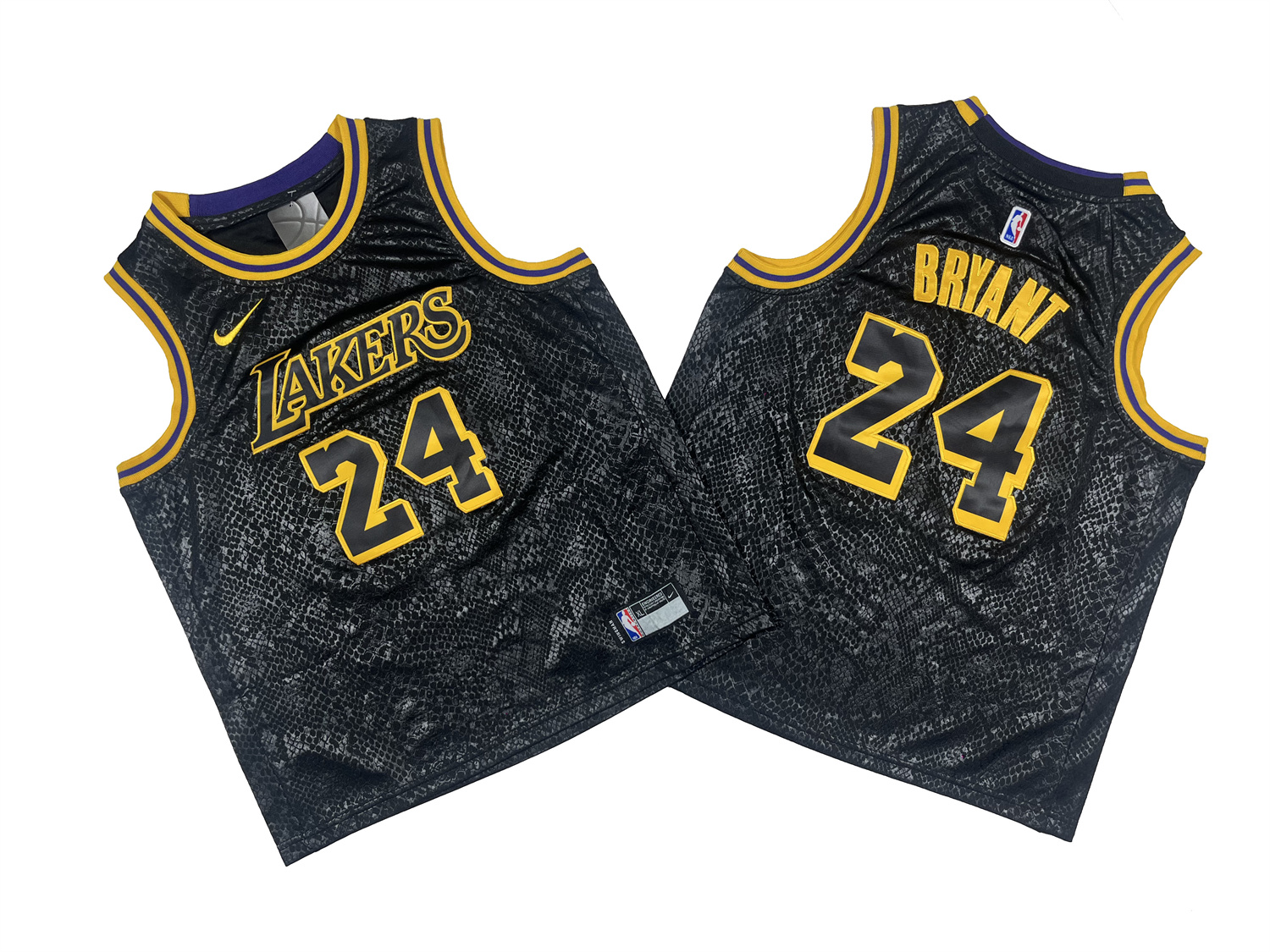 Youth Los Angeles Lakers #24 Kobe Bryant Black NBA Swingman City Edition