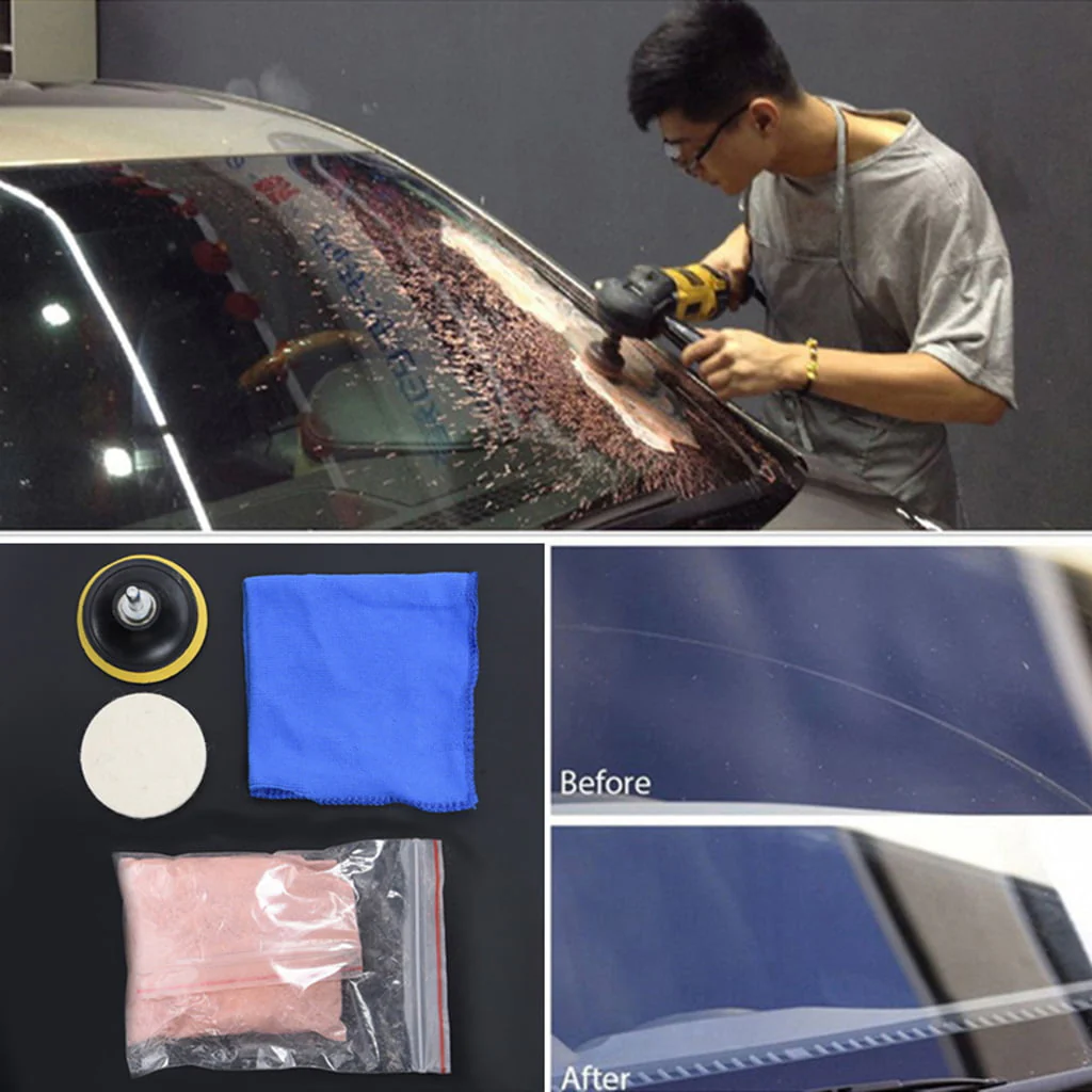 Car Windshield Polishing Kits Rearview Mirror Scratch Removal Window Glass Tools