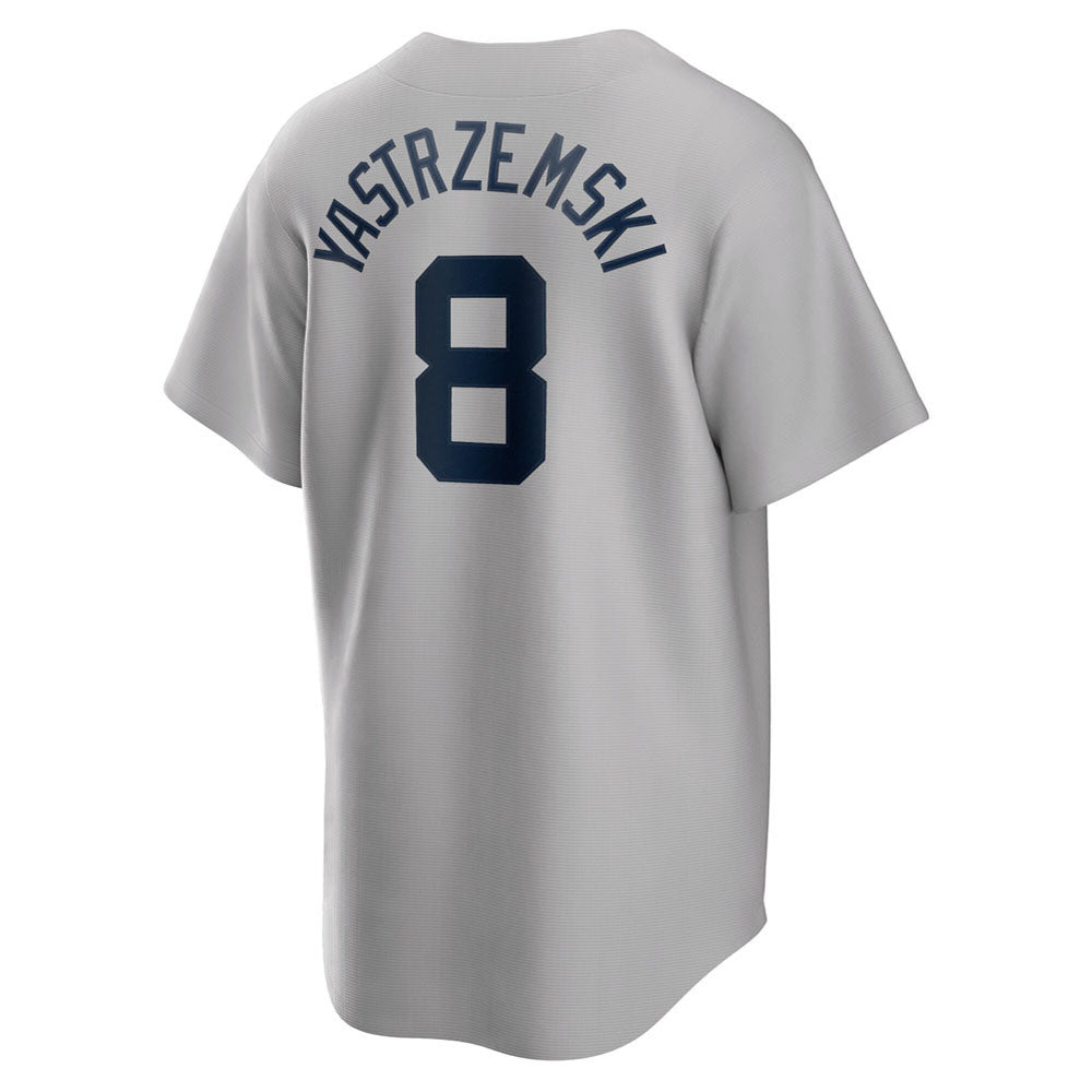 Men's Boston Red Sox Carl Yastrzemski Road Cooperstown Collection Player Jersey - Gray