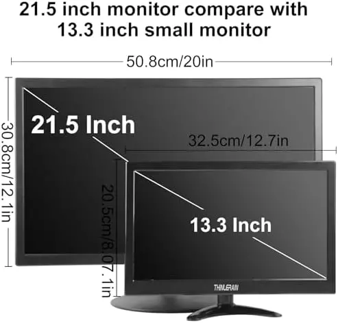 13.3-Inch Mini LED Monitor – 1366×768 Resolution with HDMI/VGA/AV/BNC/USB Inputs & Built-in Speaker