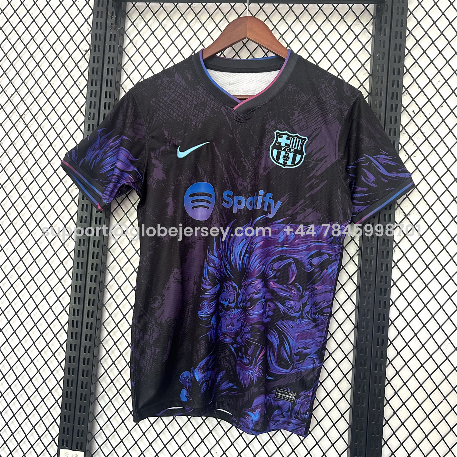 Barcelona 25-26 Purple Lion Black Jersey - Fans Version