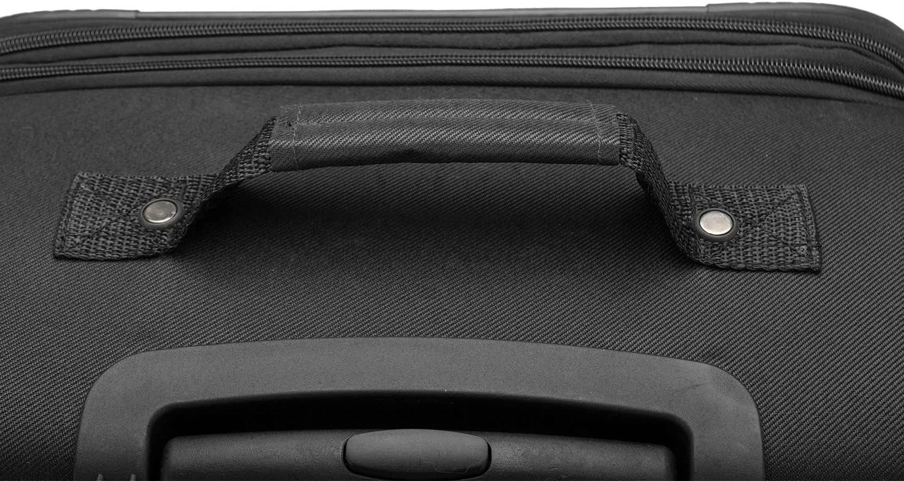 U.S. Traveler Aviron Bay Expandable Softside Luggage Set with Spinner Wheels, Navy, 2-Piece (23/31)