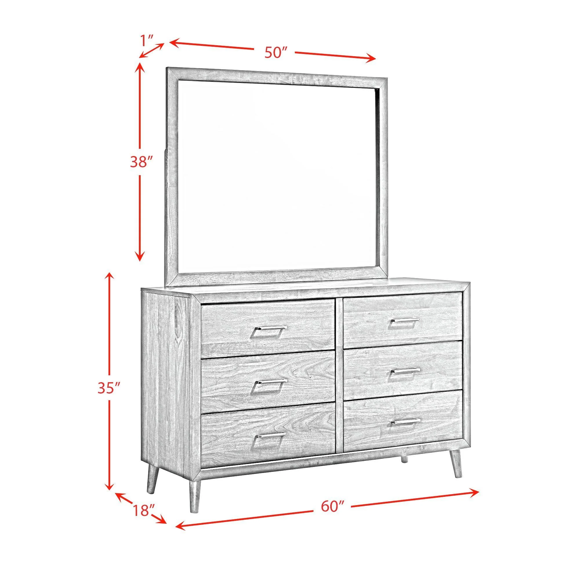 Elements Zuma Queen Panel 5PC Bedroom Set in Walnut