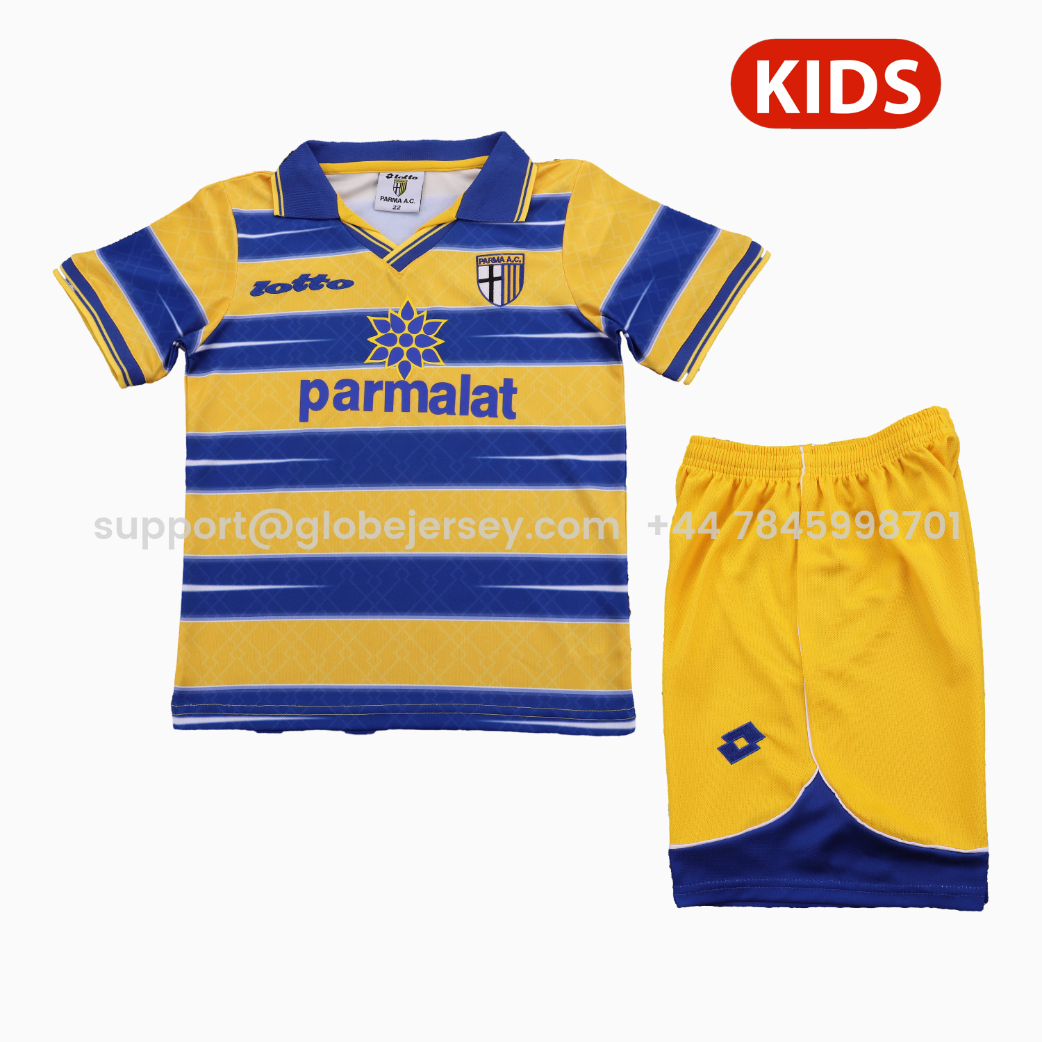 Retro Parma 1998-99 Home Kids Kit