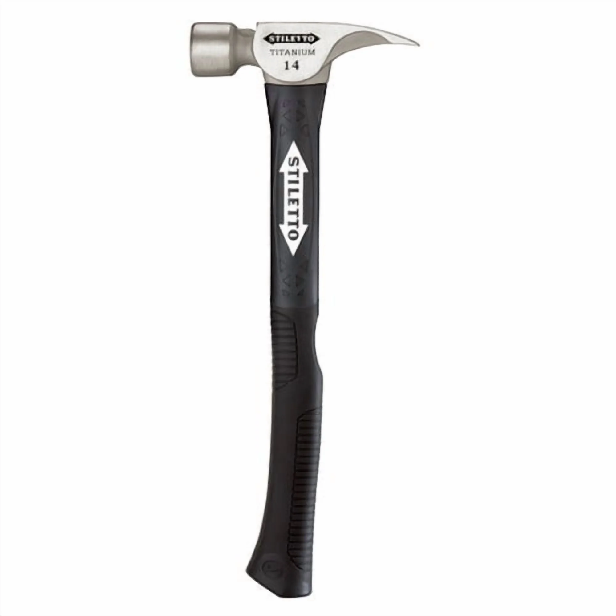 Milwaukee TI14MC-F 14 oz Titanium Milled Face Hammer with 18 in. Hybrid Fiberglass Handle