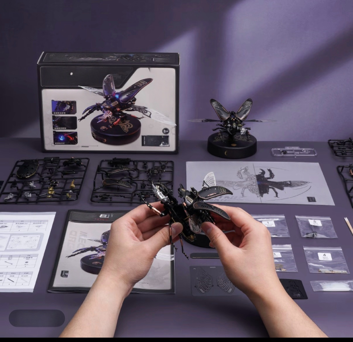 Hand‑Assembled Mechanical Giant Stag Beetle Model