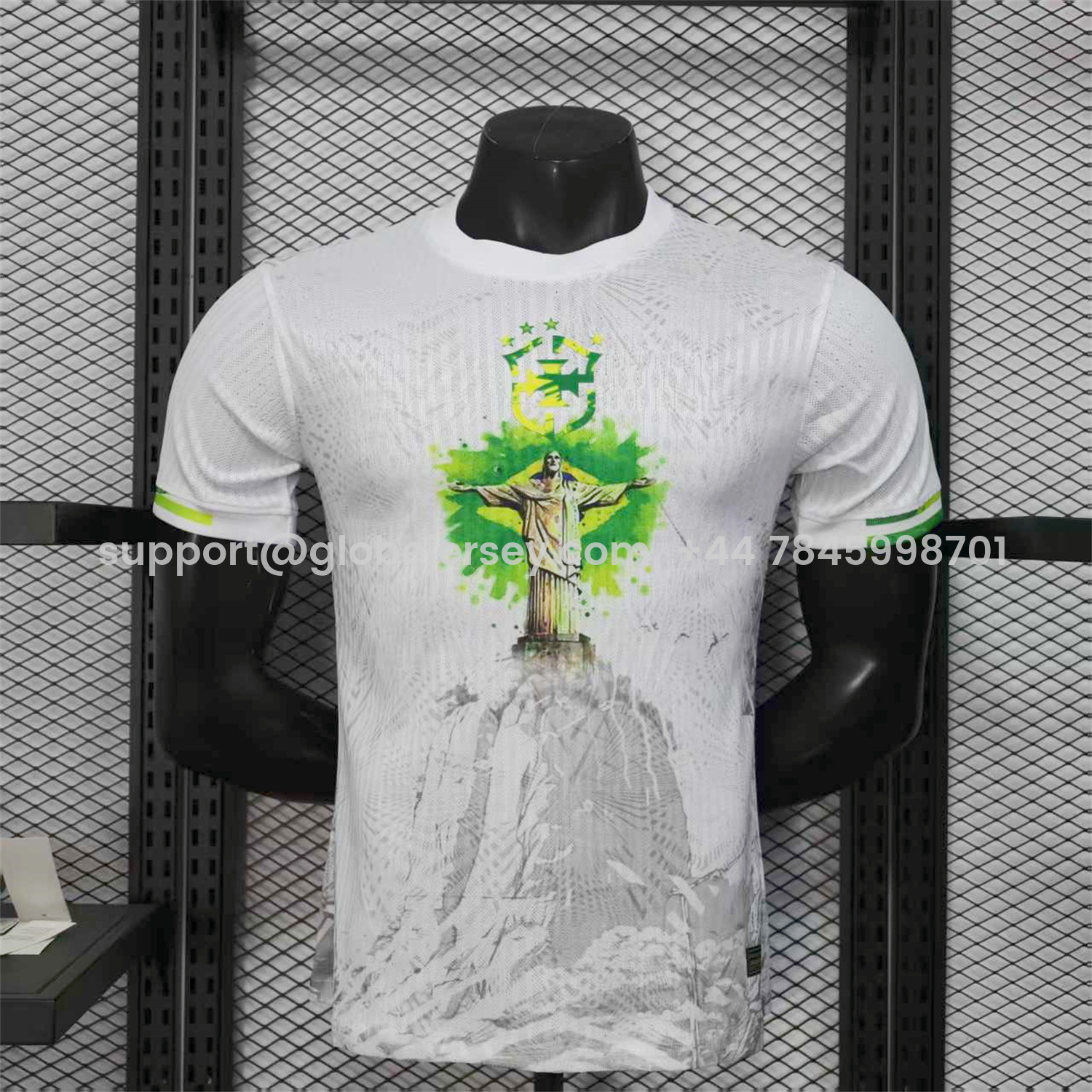 Brazil 25-26 Christ the Redeemer Statue White Jersey - Player Version