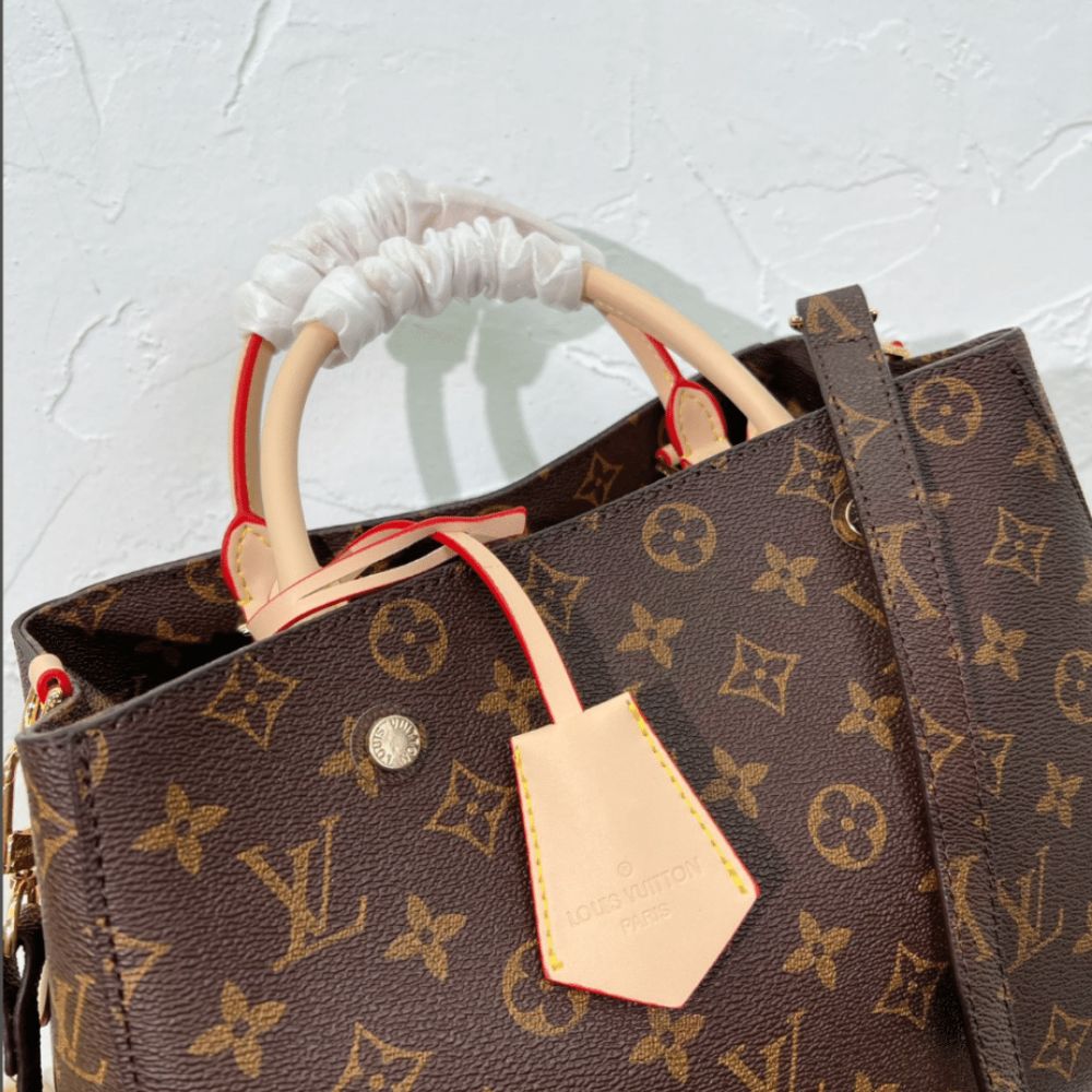 Louis Vuitton Montaigne MM Monogram Coated Canvas Brown 13 Inches M41056