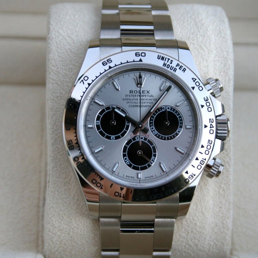 【Super Clone】Rolex Daytona 40 White Gold /Silvered/Black /Oyster  m126509-0003