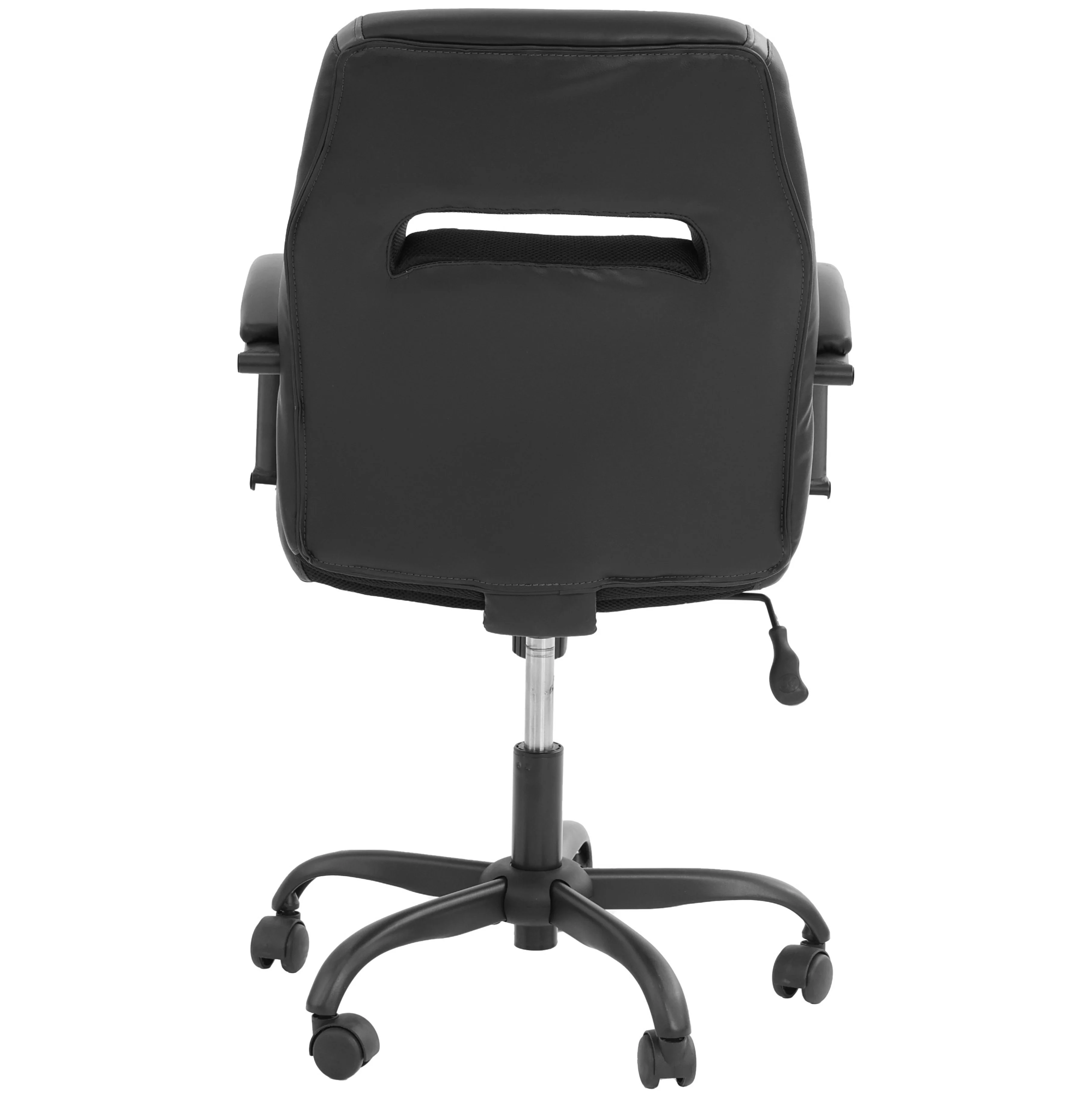 DUOSONG Office Chair In Black Faux Leather Black Faux Leather Furniture Office Office Chairs
