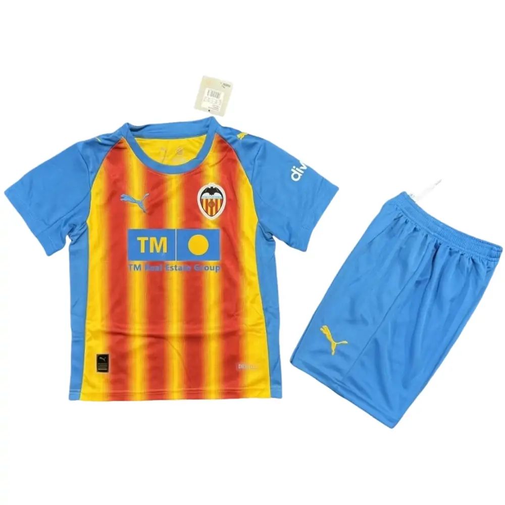 2025-26 Valencia Second Away Short Sleeve Jersey - Children's suit Fans Edition