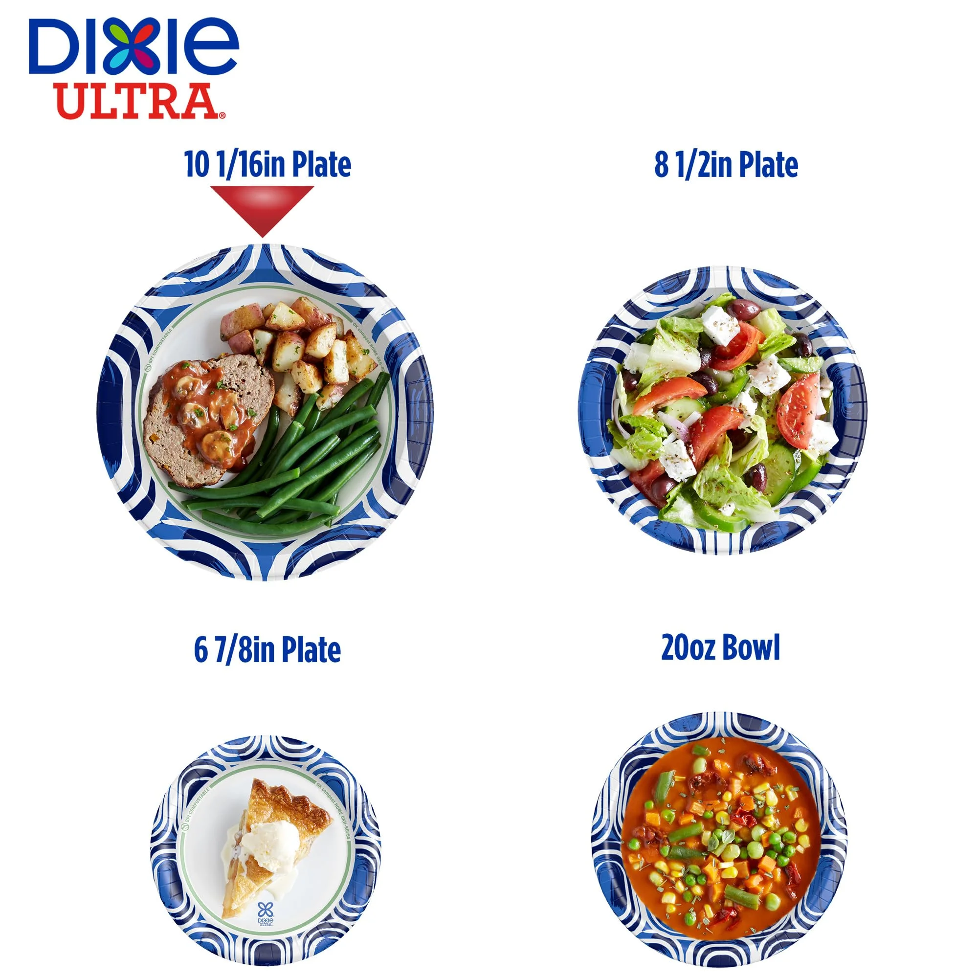 Dixie Ultra Paper Dinner Plates, 10 1/16