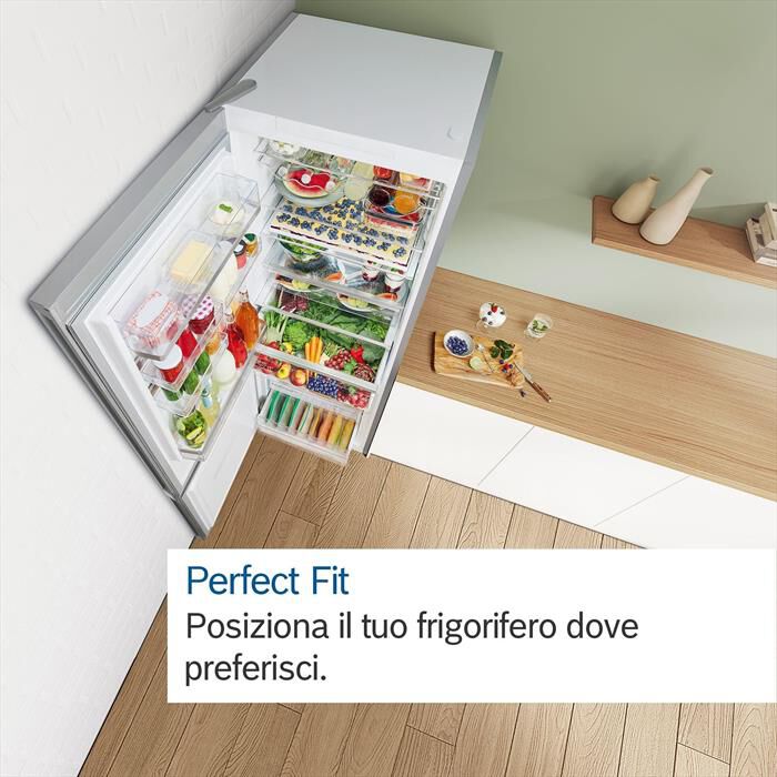 BOSCH - Frigorifero Combinato KGN86AIDR Classe D 186x86 cm-Acciaio anti-impronta