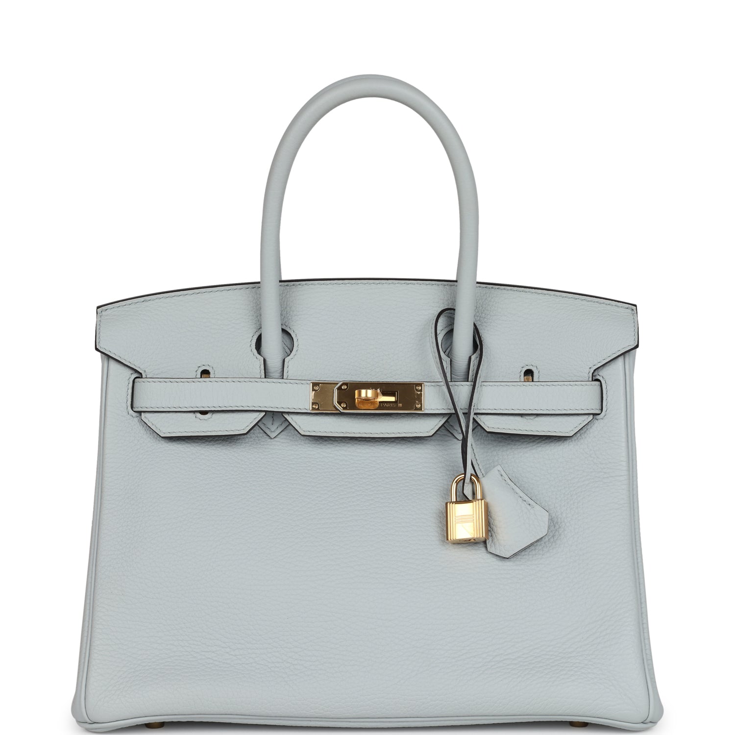 Birkin 30 Bleu Pale Clemence Gold Hardware
