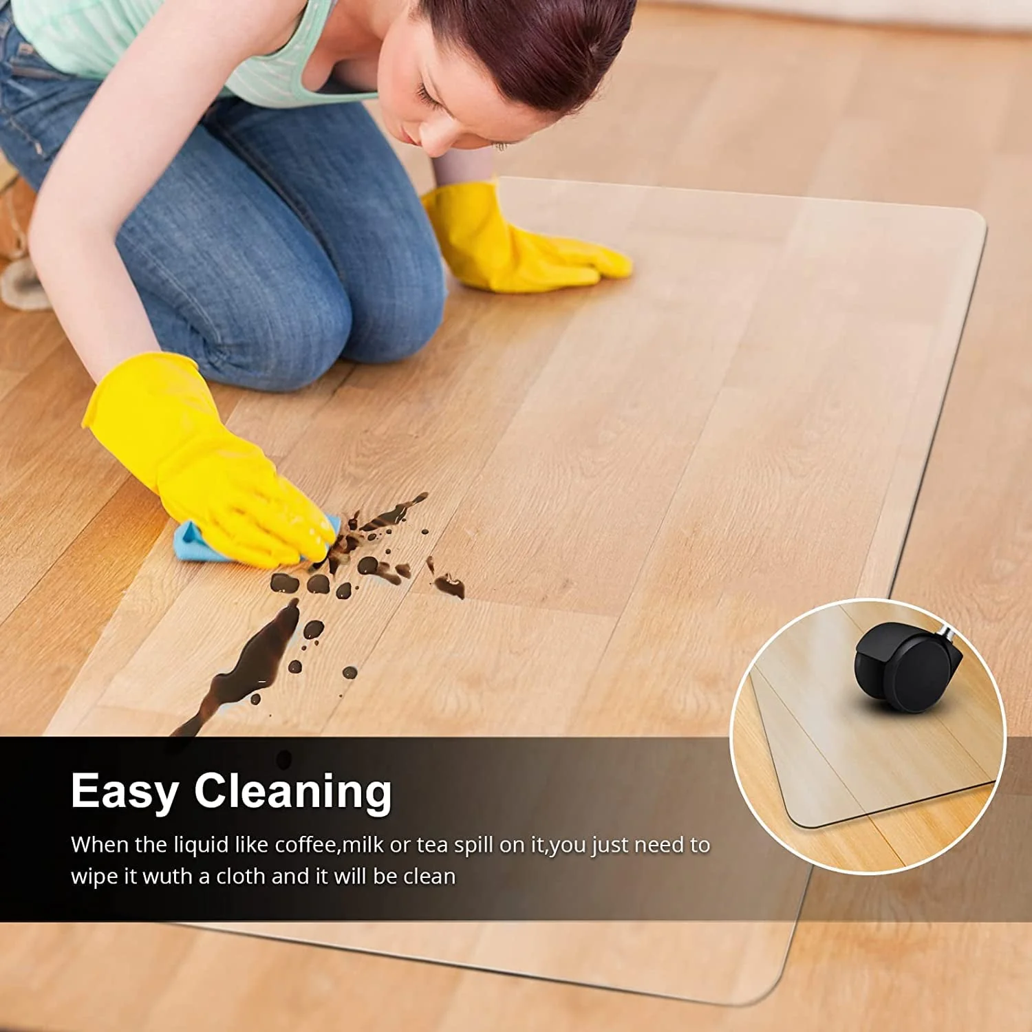 Kibhous Office Mat for Hardwood Floor, 36