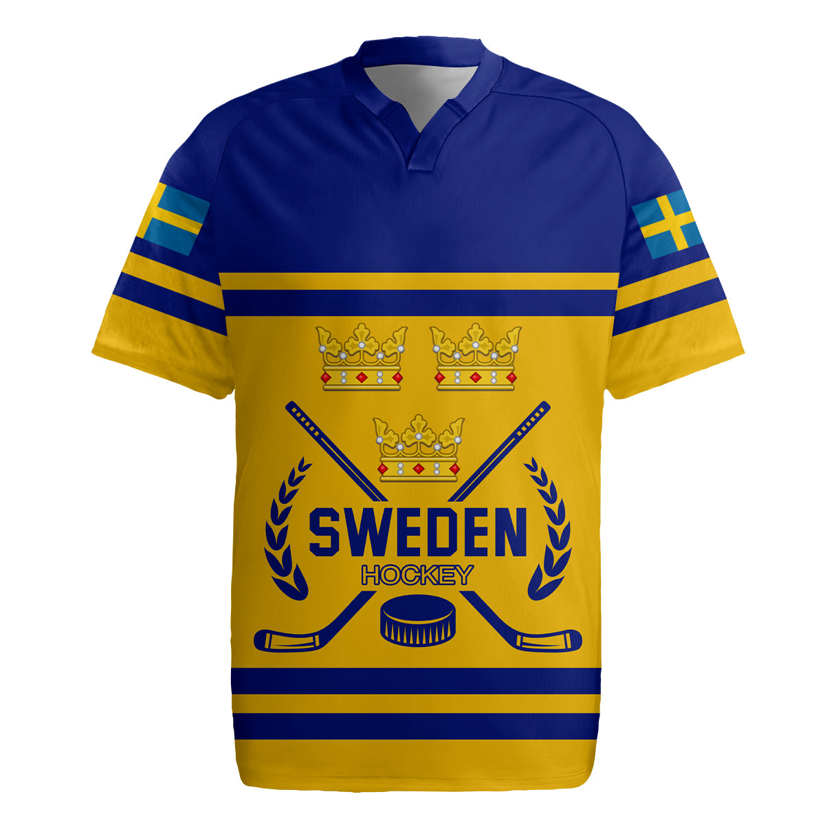 Sweden Hockey 2024 Rugby Jersey Tre Kronor Come on LT01