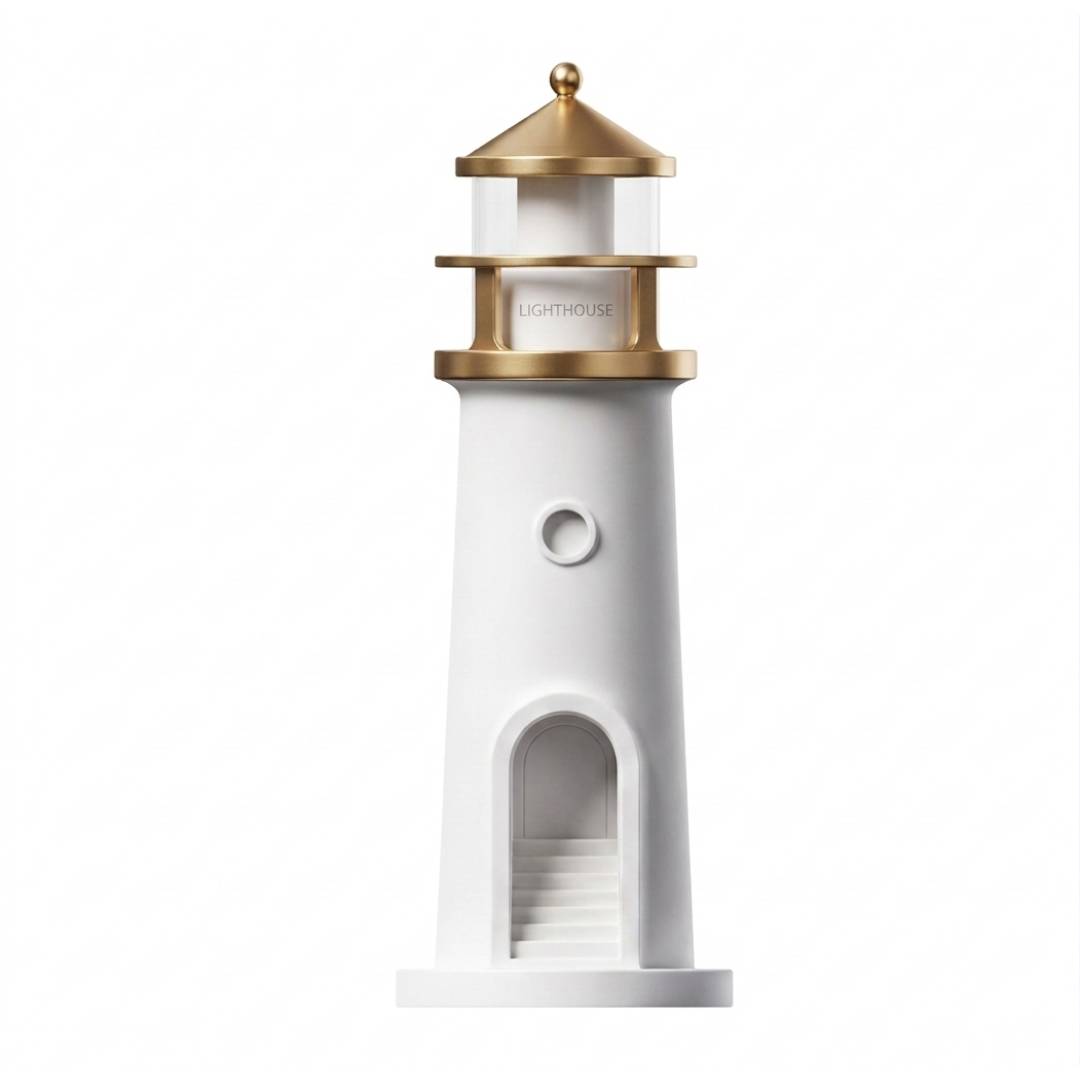 Moonlight Lighthouse Projection Light， USB Rechargeable Lighting, Bedroom Bedside Lamp