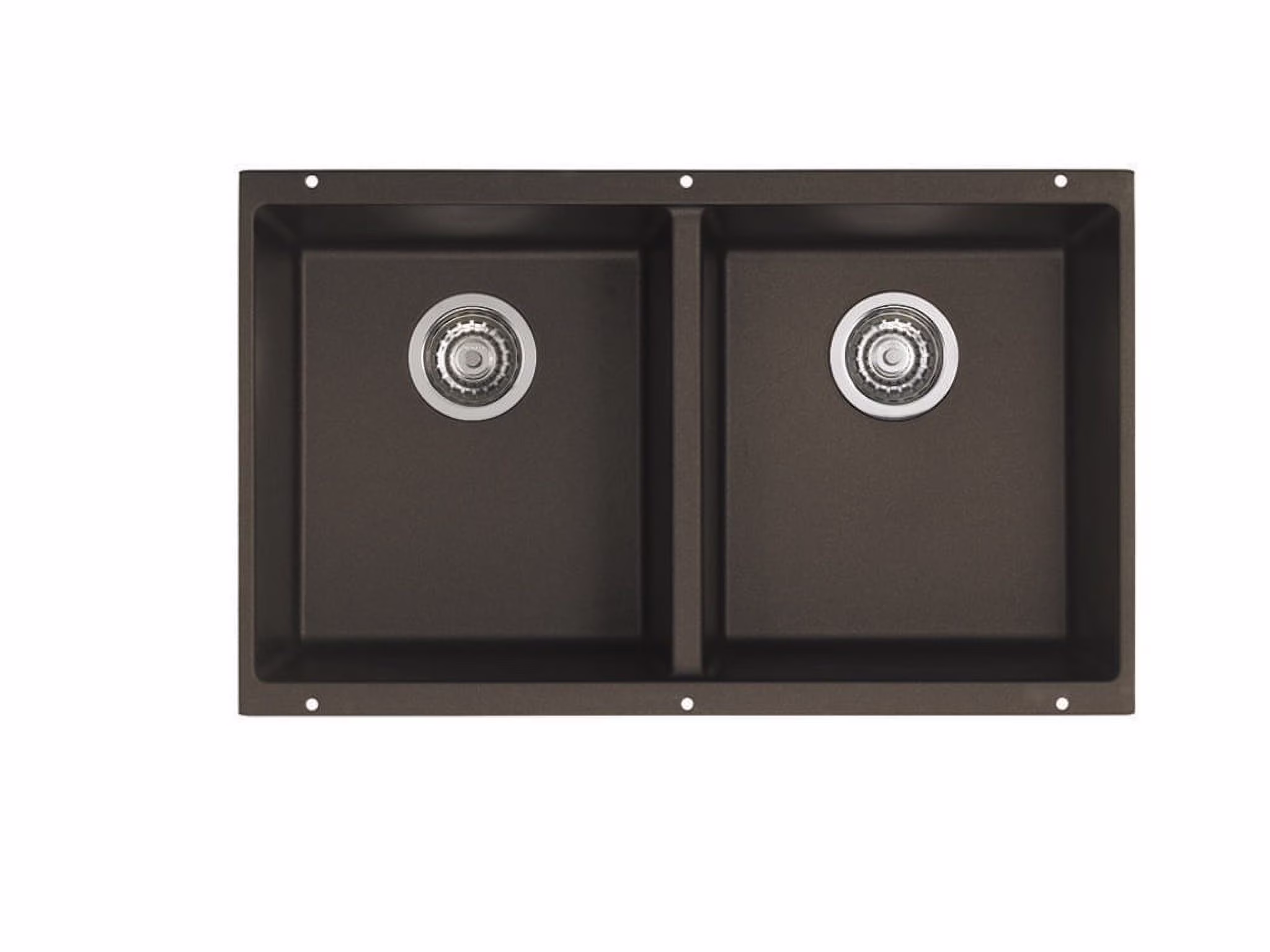 Blanco 442927 Precis Equal Double Bowl Undermount Kitchen Sink, Coal Black
