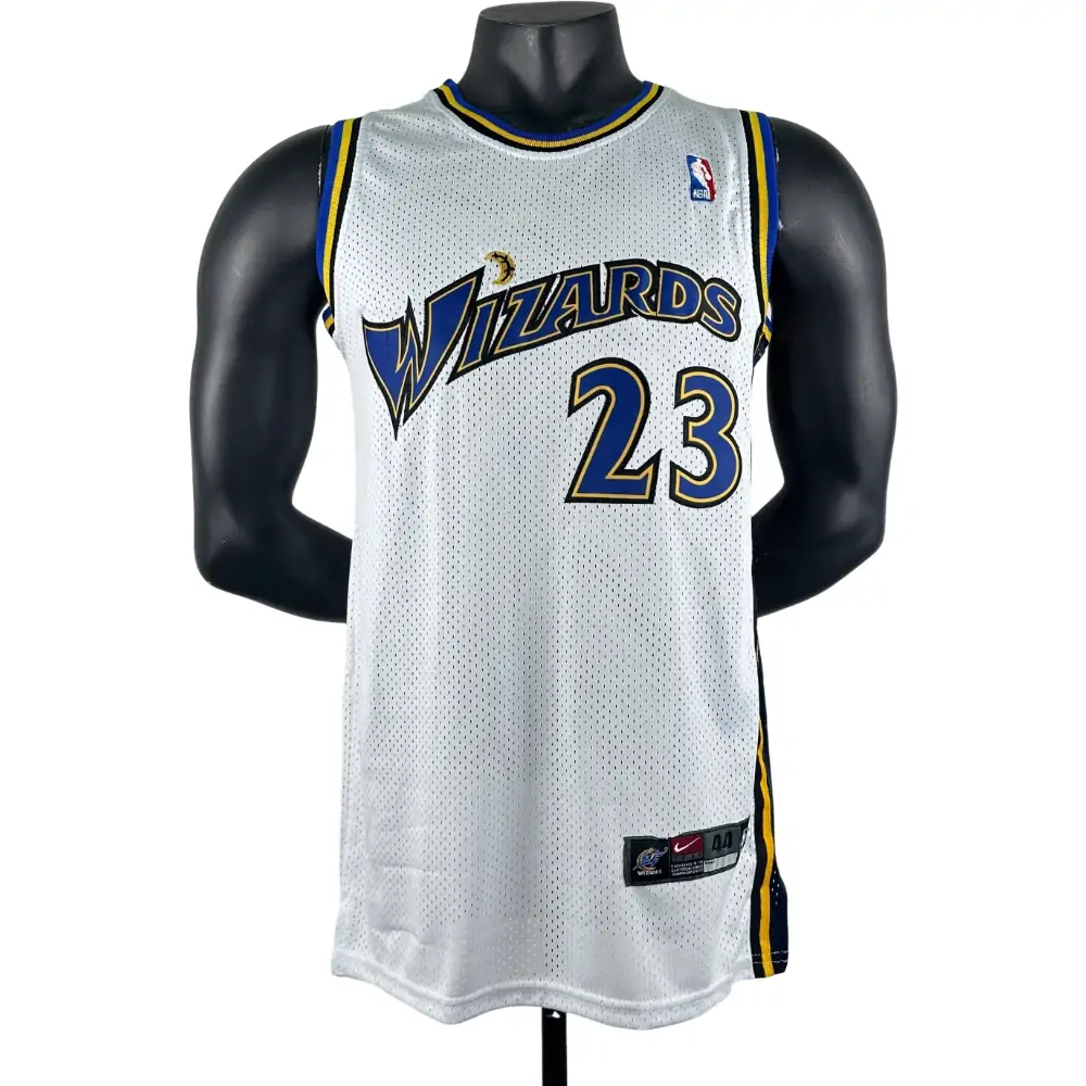 Embroidered MN Retro Jersey Wizards White No. 23 Jordan
