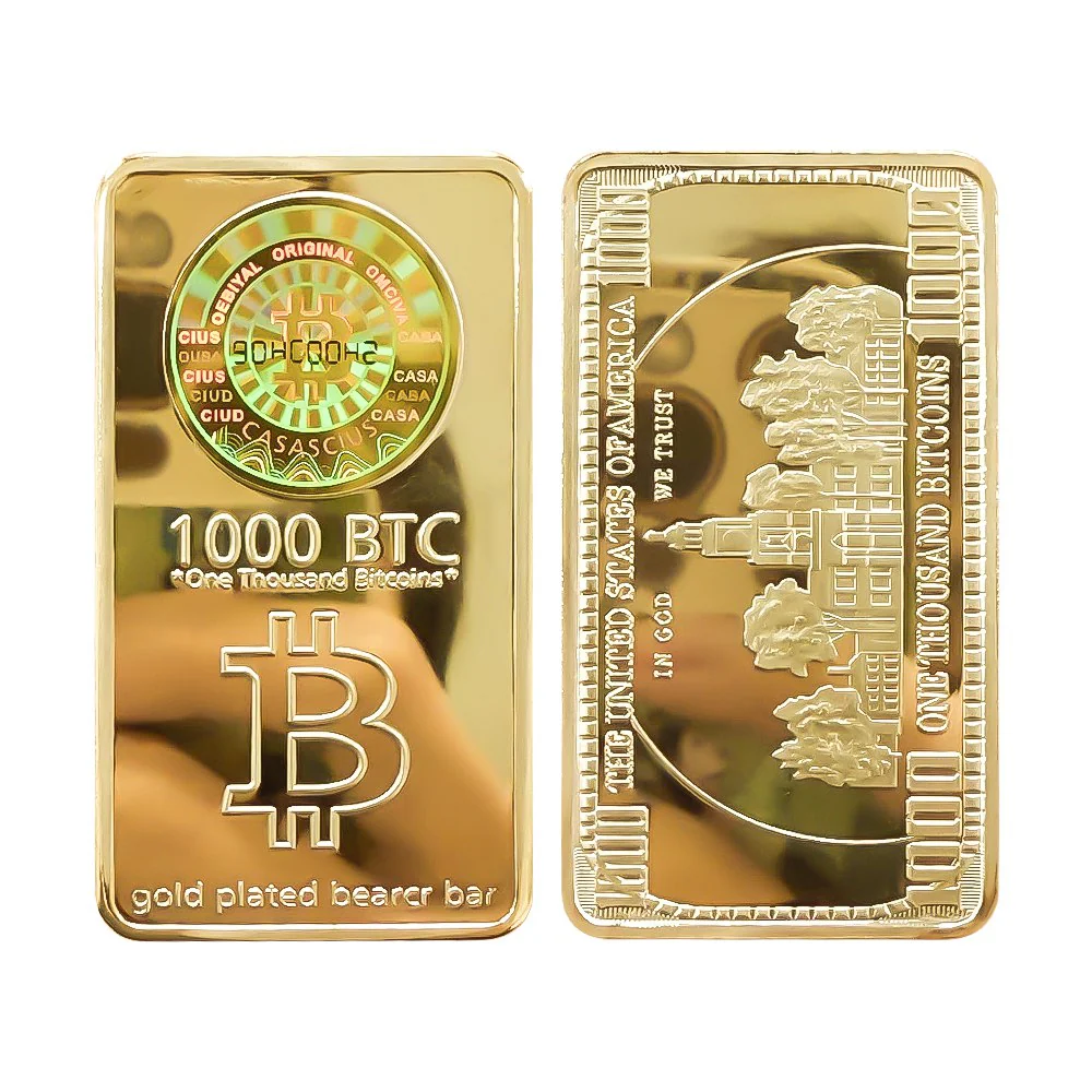 Trump 1000 Bitcoins Gold Bar