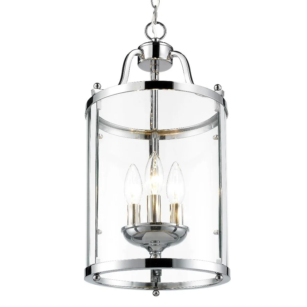 Payton 3-Light Pendant in Rubbed Bronze and Clear Glass