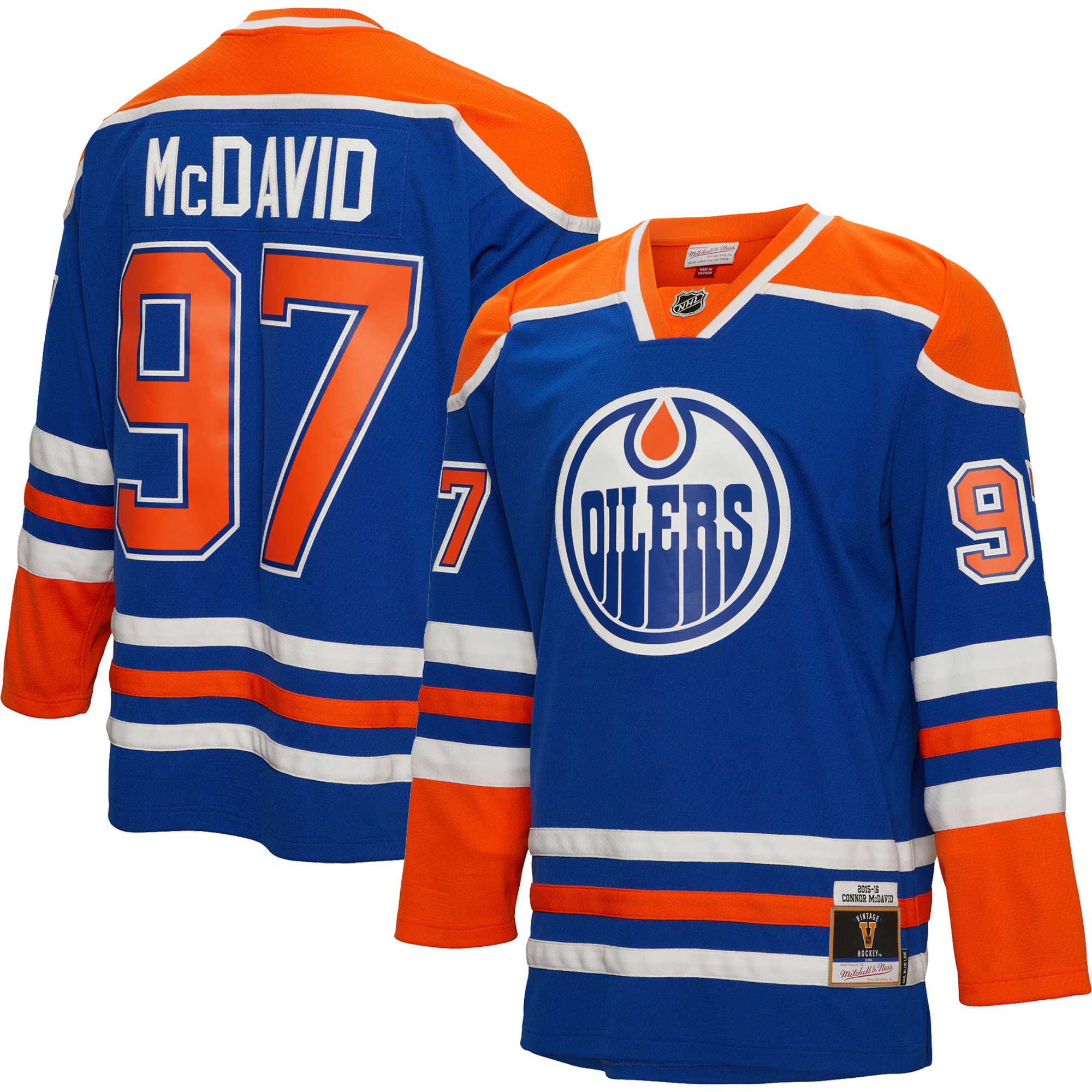 Connor McDavid Edmonton Oilers Mitchell & Ness  2015/16 Blue Line   Jersey – Blue