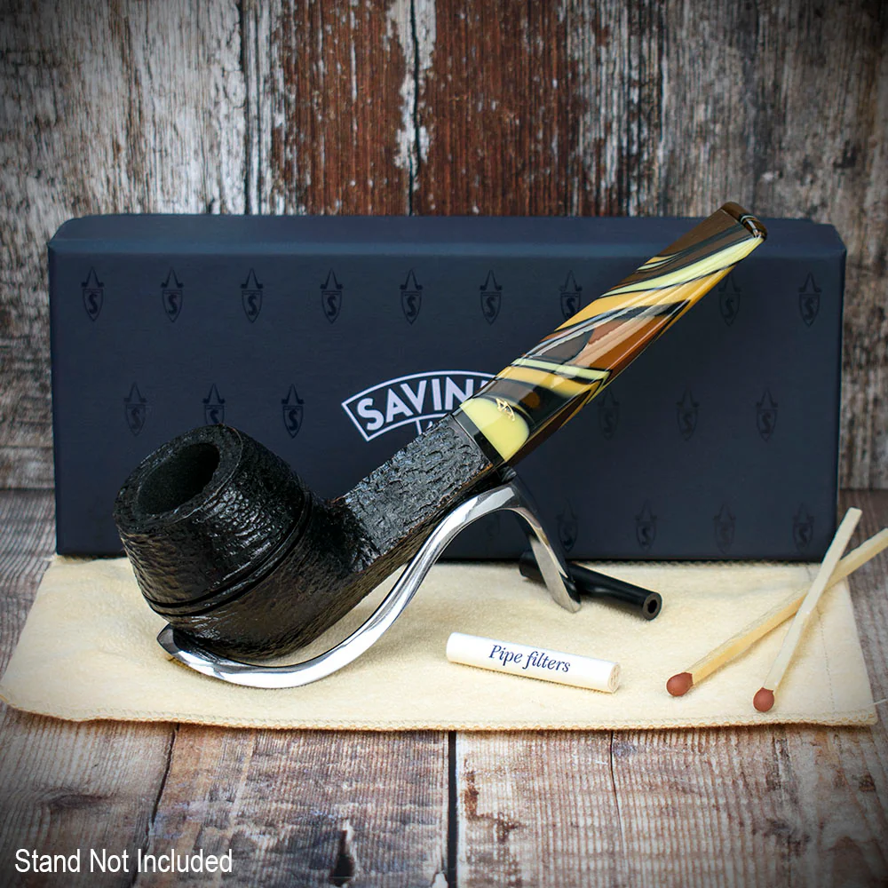 Savinelli Paloma Rustic Black 510 - 6mm Briar Pipe