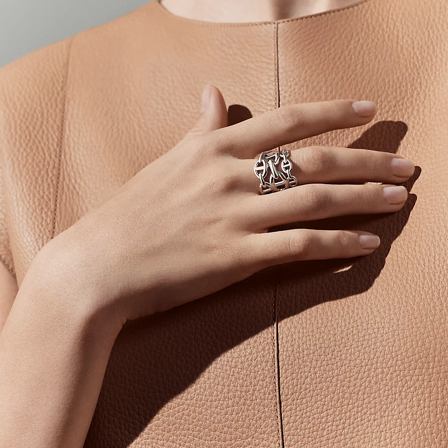 Chaine dancre Enchainee ring, large model