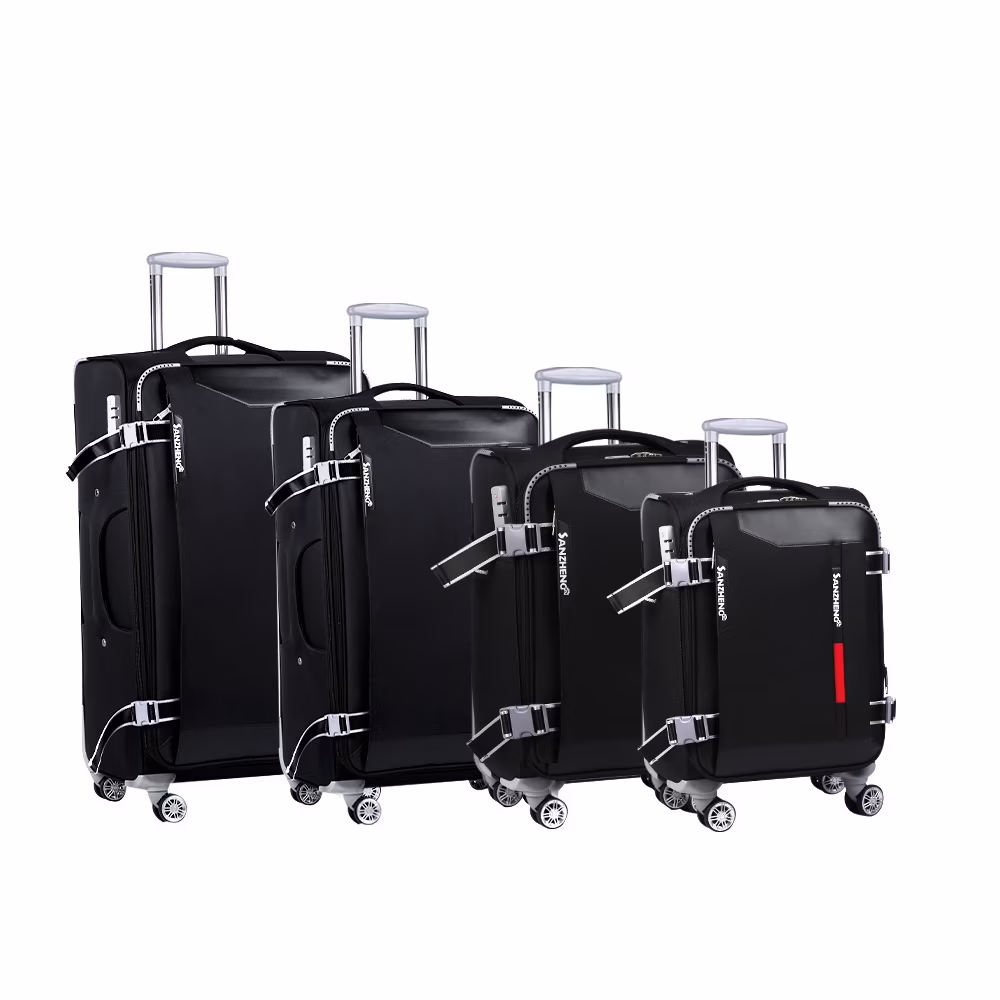 4-Piece Sage Green Softside Luggage Set with Spinner Wheels, Lightweight Expandable Suitcases (20