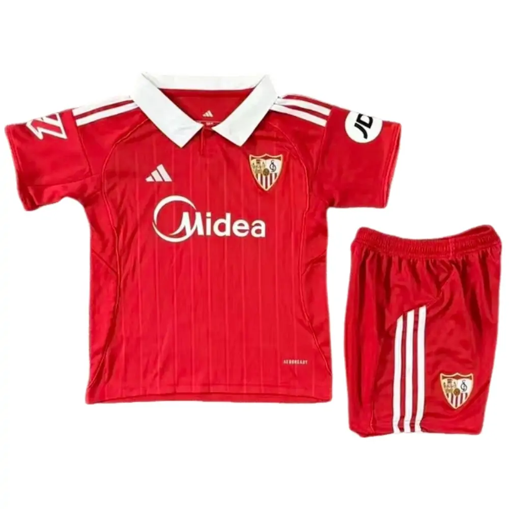 2025-26 Sevilla Away Match Jersey Kids' Set - Fans Edition