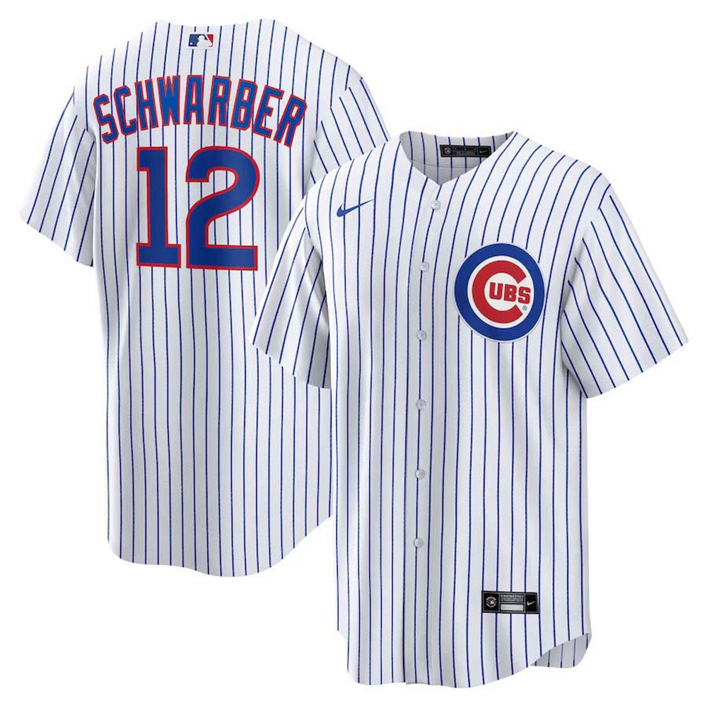 Men's Chicago Cubs Kyle Schwarber Replica Home Jersey - White