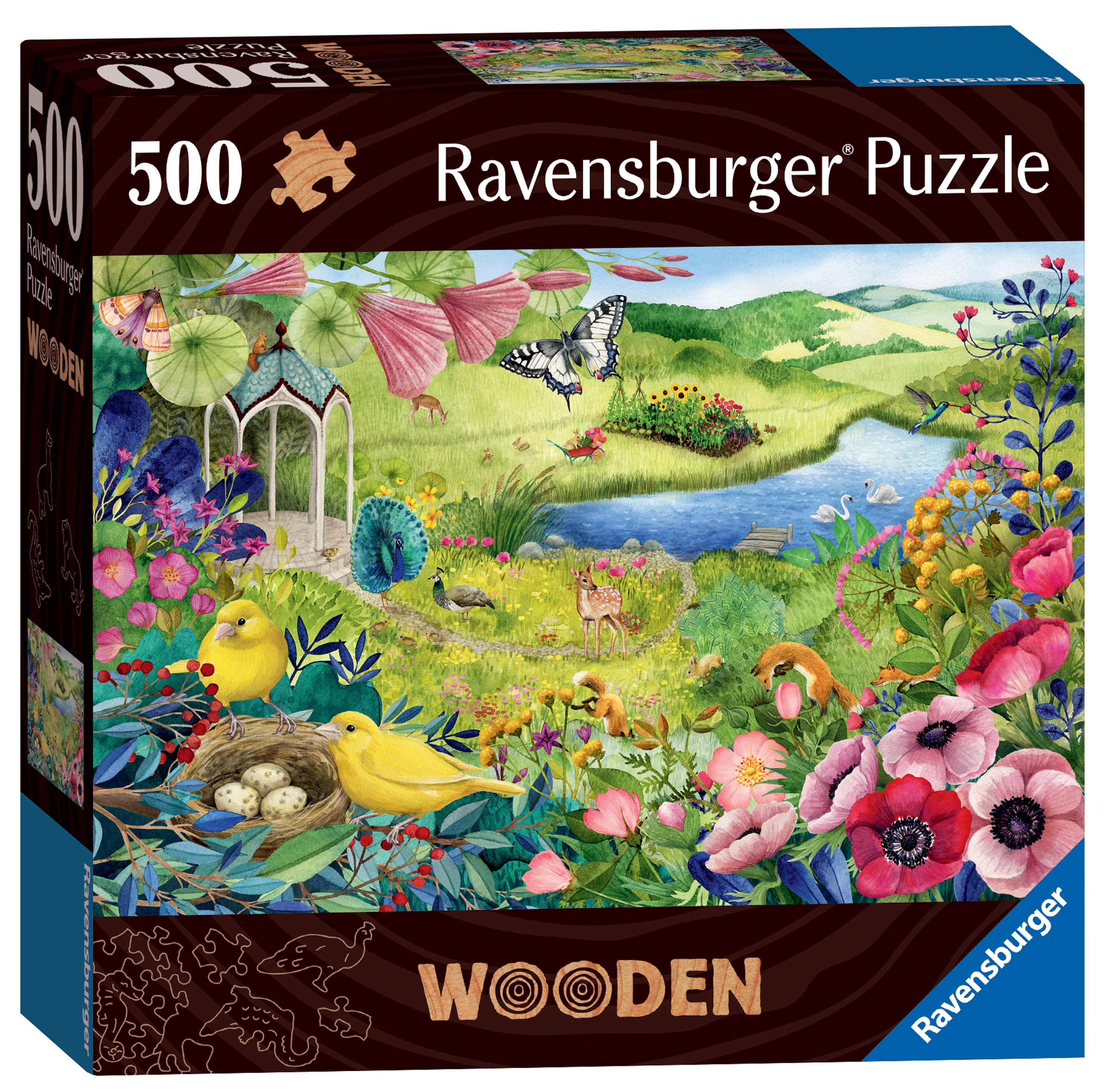 Wildlife Garden – 500 Piece Wooden Jigsaw Puzzle (Ravensburger)