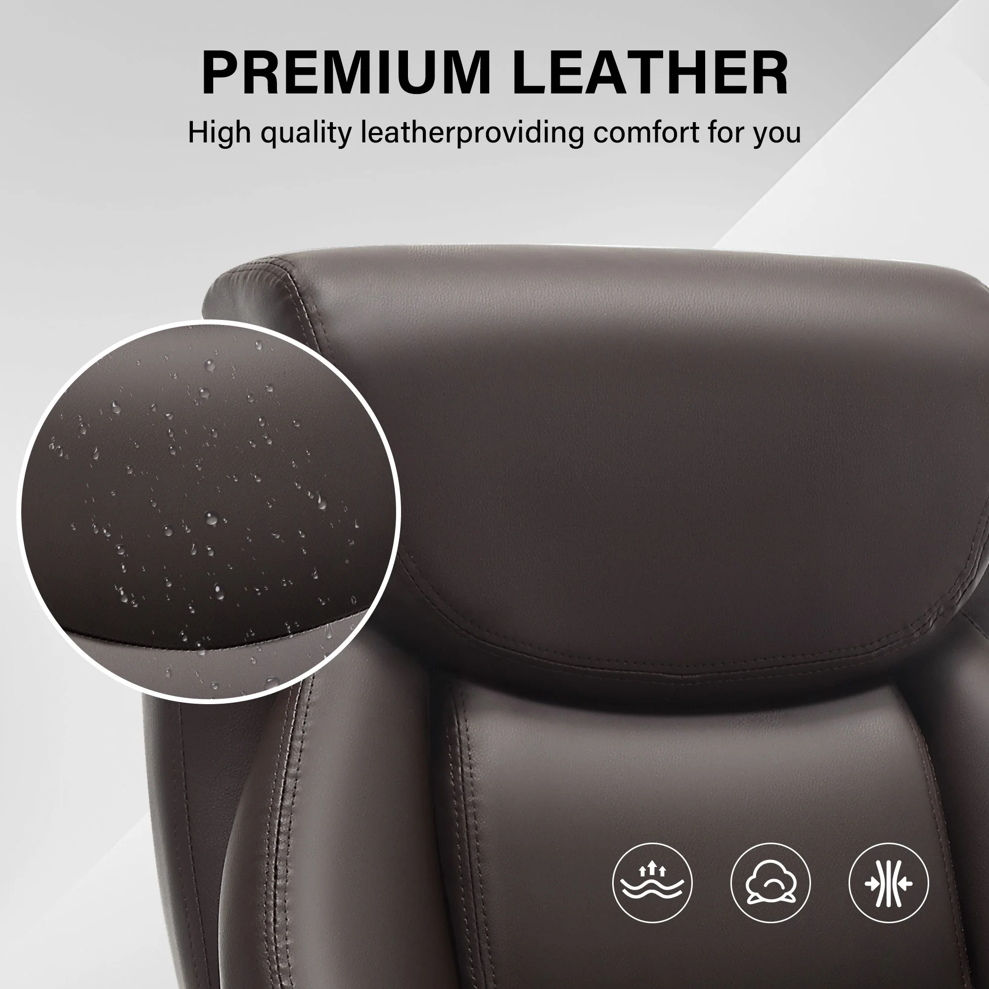 JONPONY Big and Tall Office Chair 500LBS Wide Seat Ergonomic Computer Desk Chair High Back Executive Leather Chair Adjustable Task Chair Lumbar Back Support 8 Hours Heavy Duty Design,Black