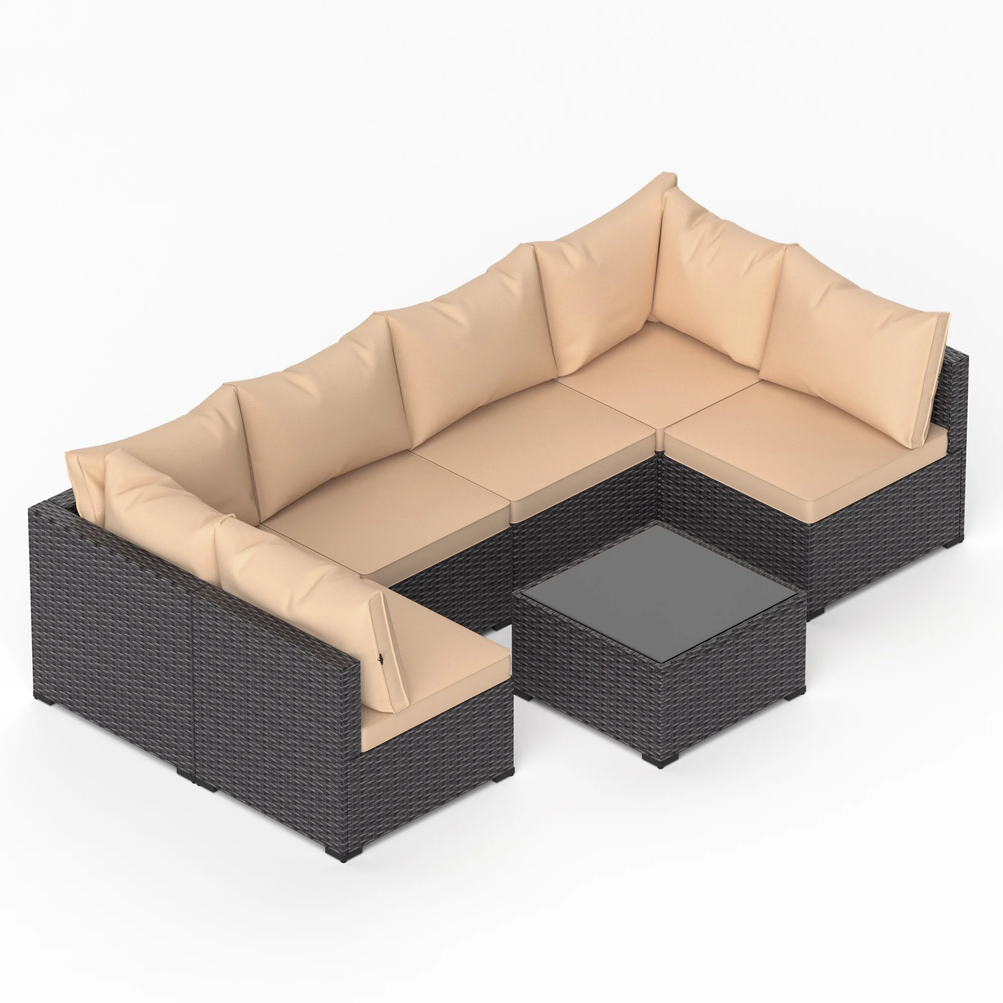 8 Piece Patio Furniture Set with 42