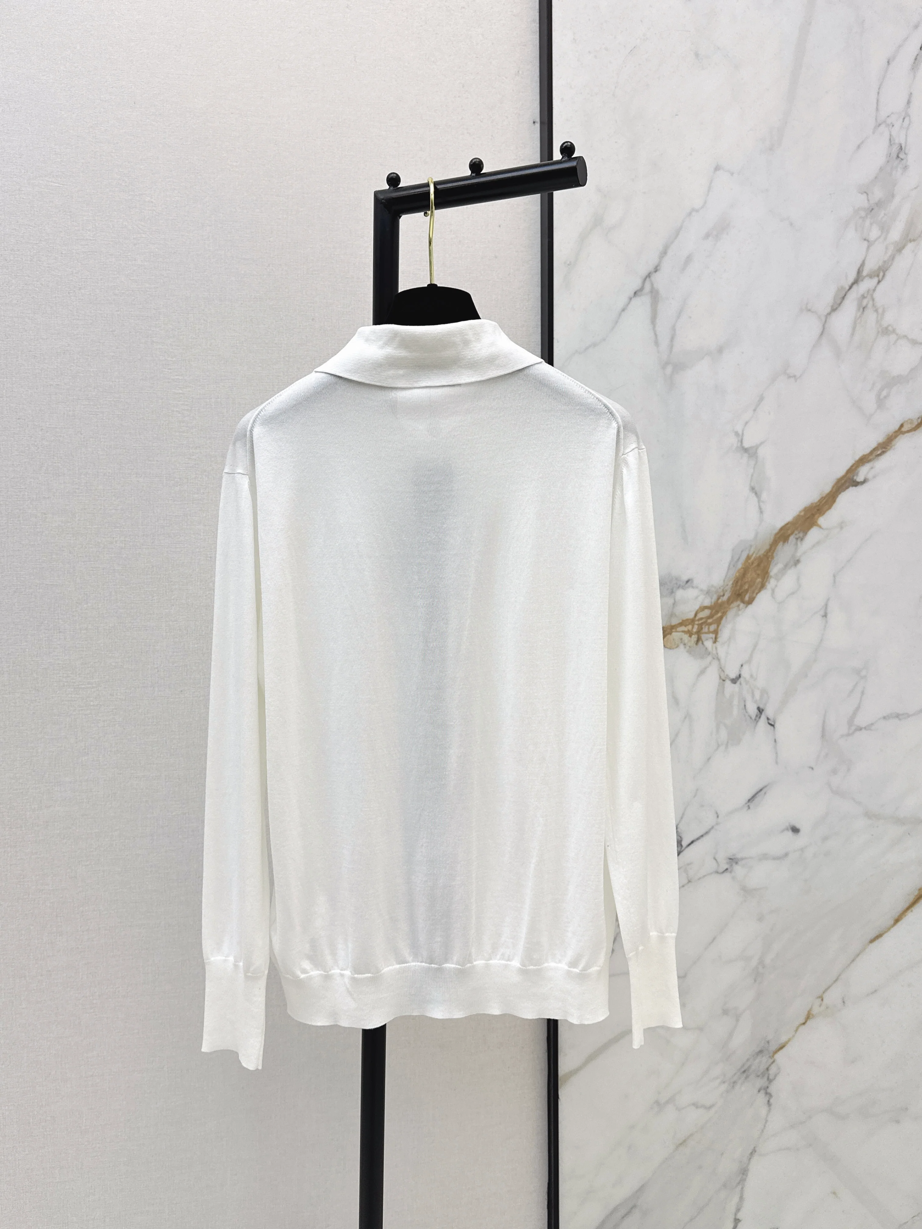 26SS New Arrival: Lapel Cardigan with Contrast Placket Design