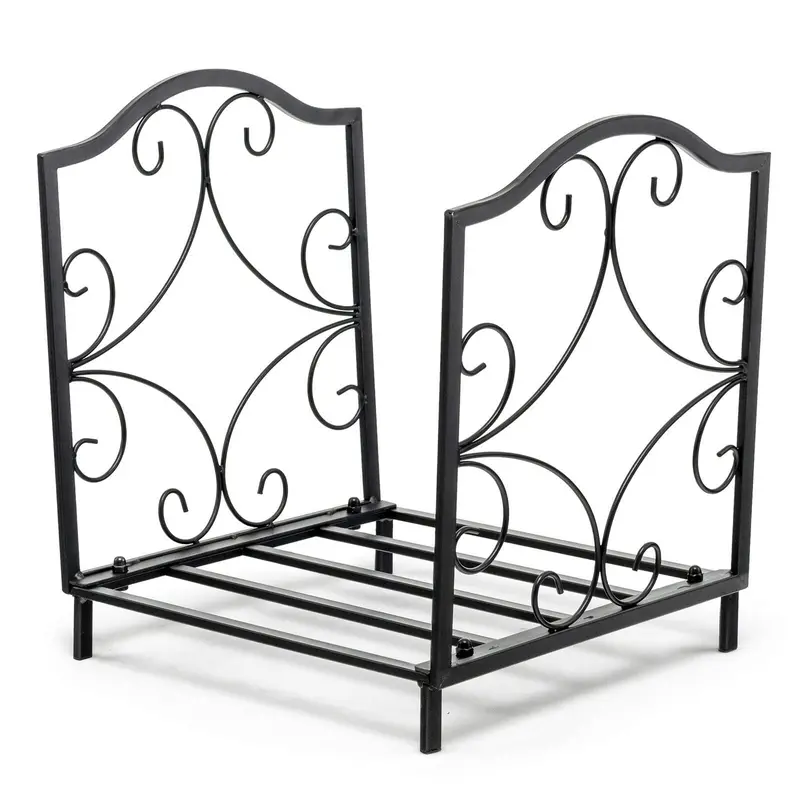 17-Inch Decorative Firewood Rack – Indoor/Outdoor Log Carrier with Elegant Design