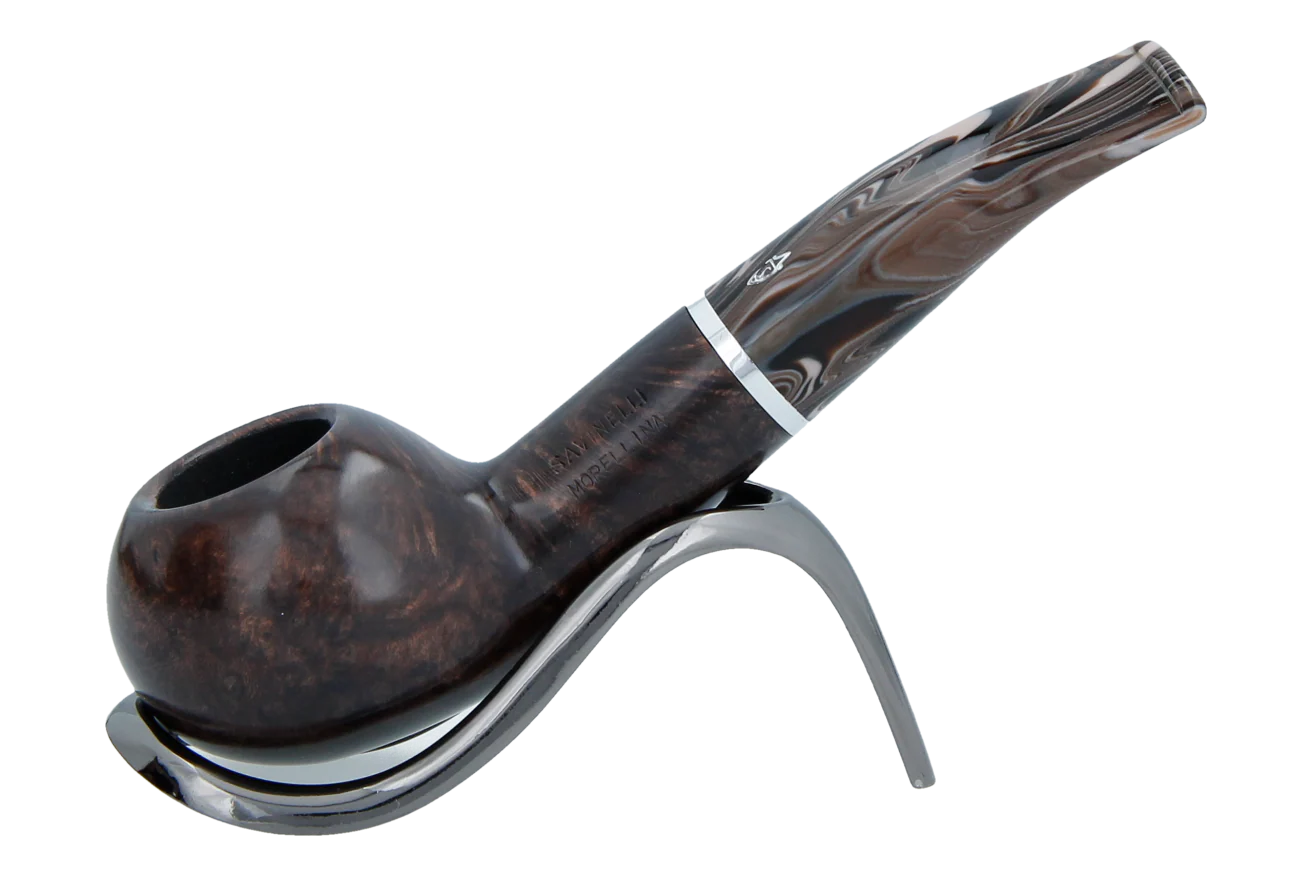 Savinelli Morellina Smooth Brown 321S - 6mm Briar Pipe