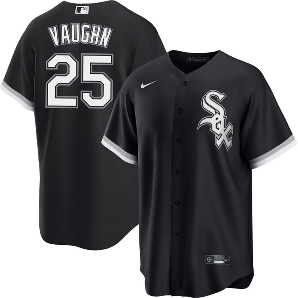 Men's Chicago White Sox Andrew Vaughn Cool Base Replica Alternate Jersey - Black