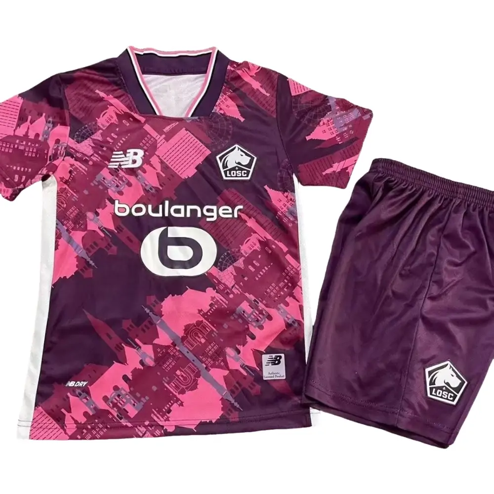 2025-26 Lille LOSC Third Away Kit - Short Sleeve Children's suit Fans Edition