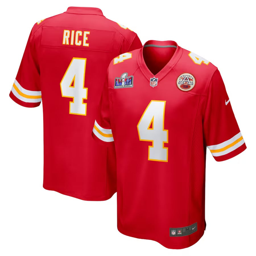 Rashee Rice Kansas City Chiefs Super Bowl 2024 Jersey