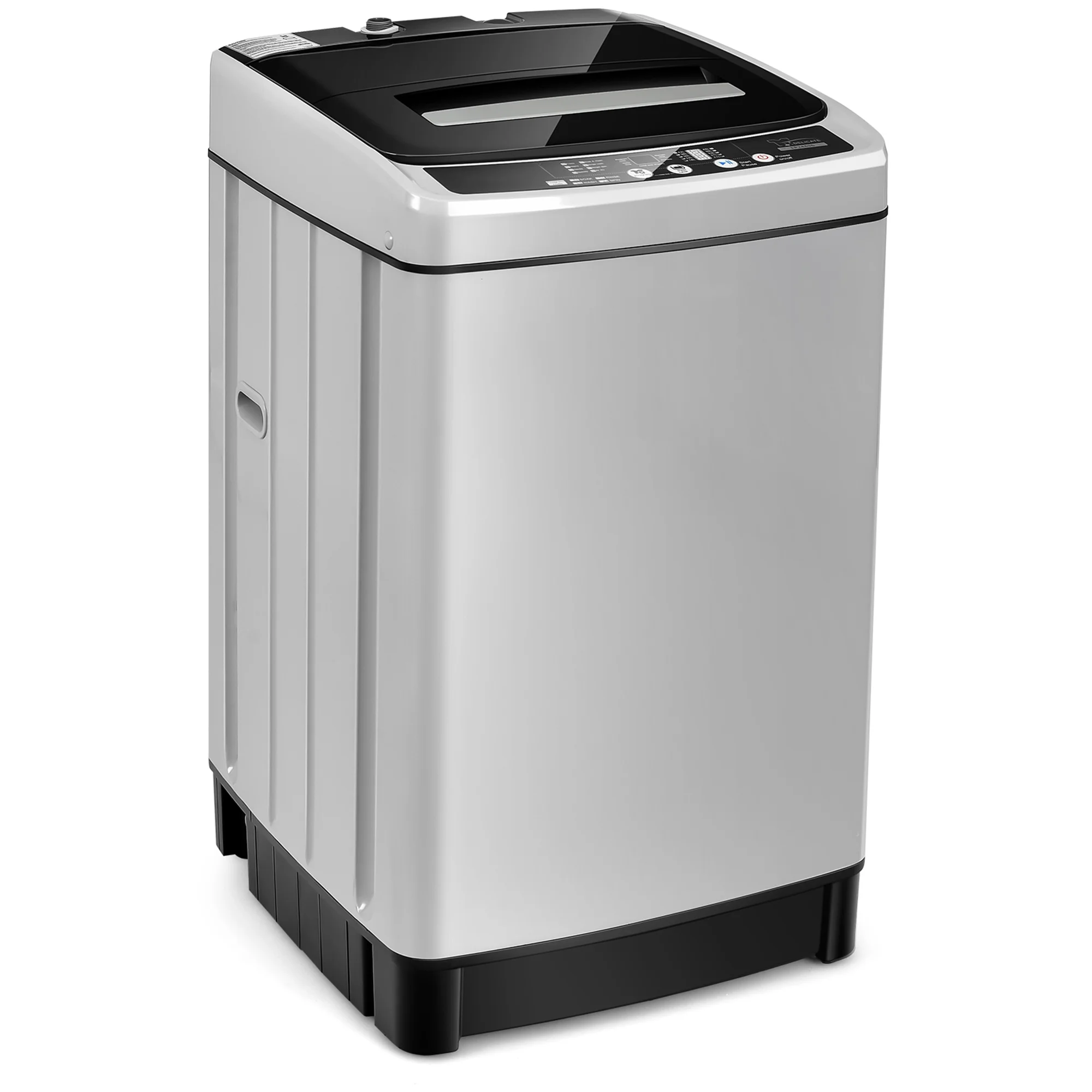 Gymax Capacity 11 lbs. Compact Full-Automatic Washing Machine Laundry Washer, Gray