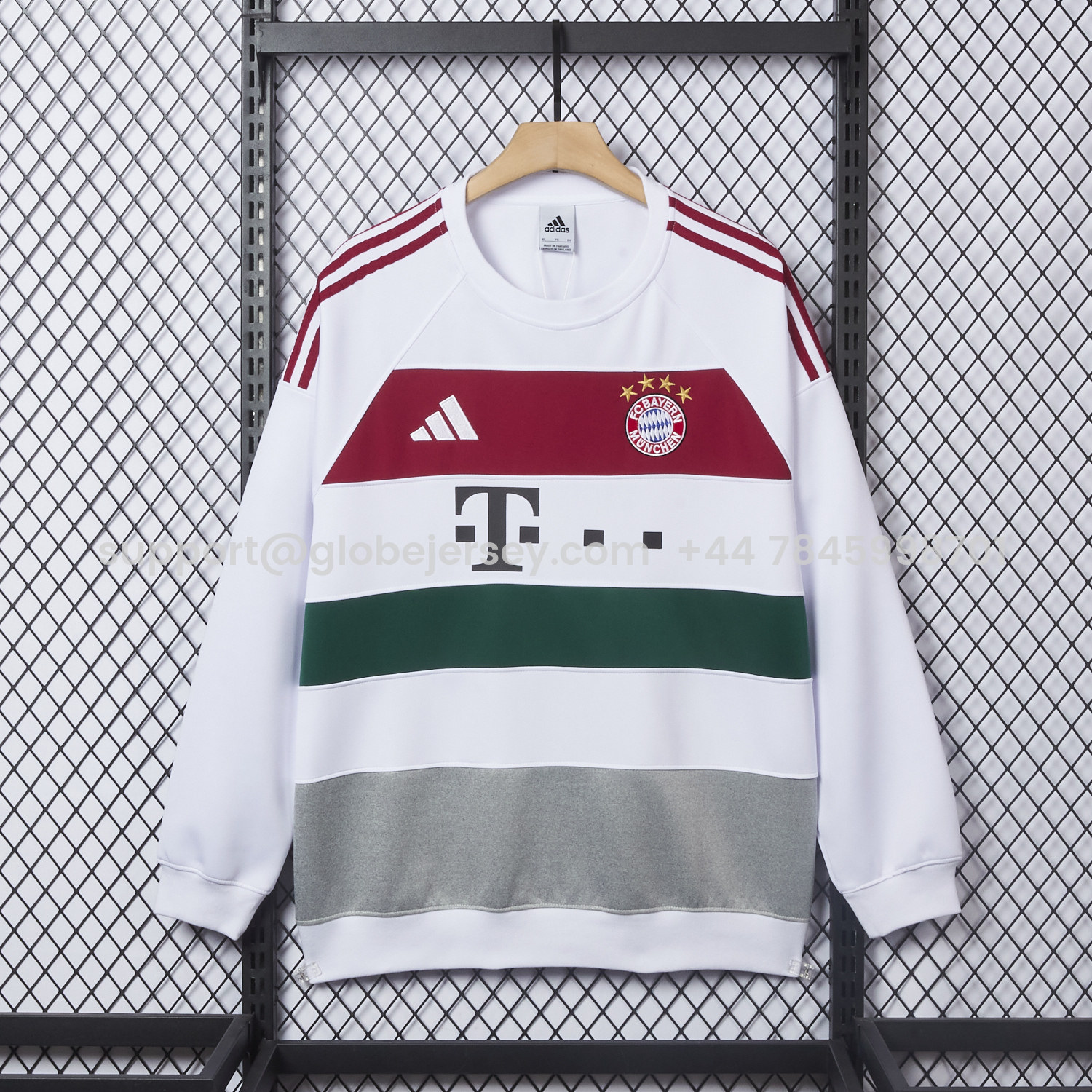 Bayern Munich 25-26 White Stripes Unisex Pullover Hoodie