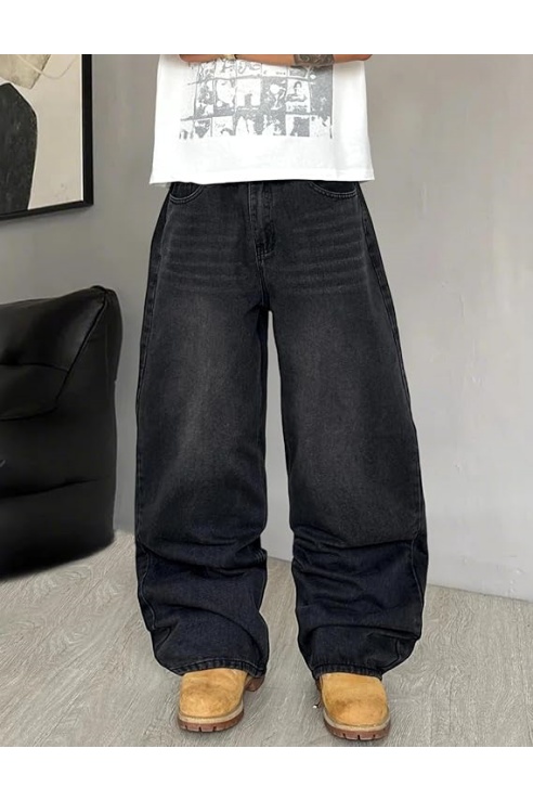 Mens Wide Leg Jeans Super Baggy Pants