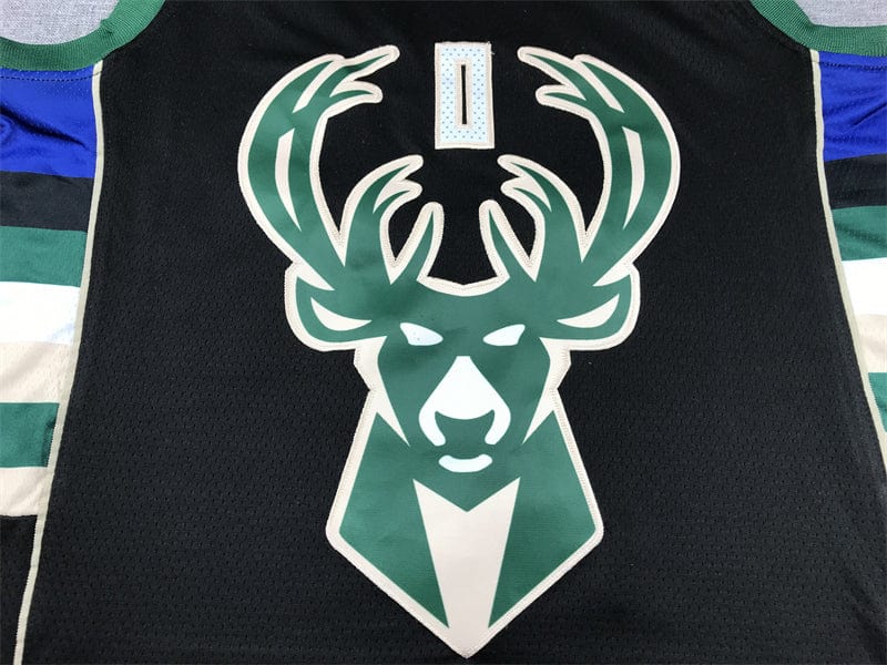 Damian Lillard Milwaukee Bucks Black 2023-2024 seasonJersey